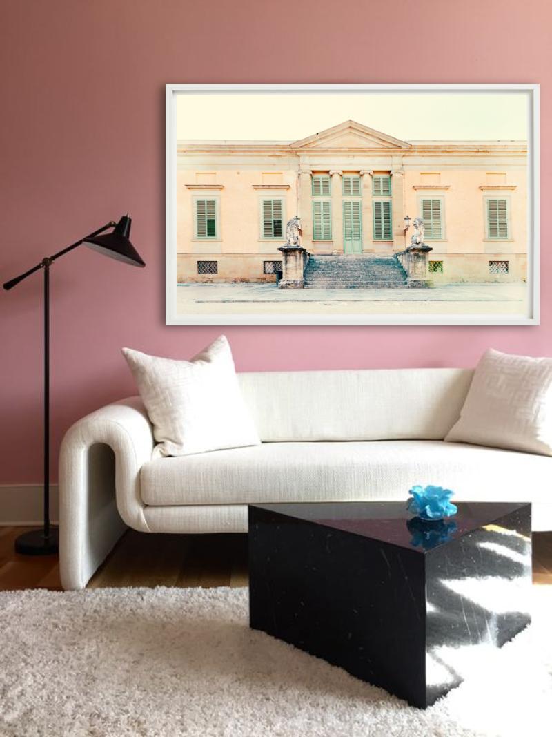Palazzo Pitti, Italy - Baroque Facade in Pastells, Fine Art Photography, 2022 - Beige Color Photograph by Florian Innerkofler