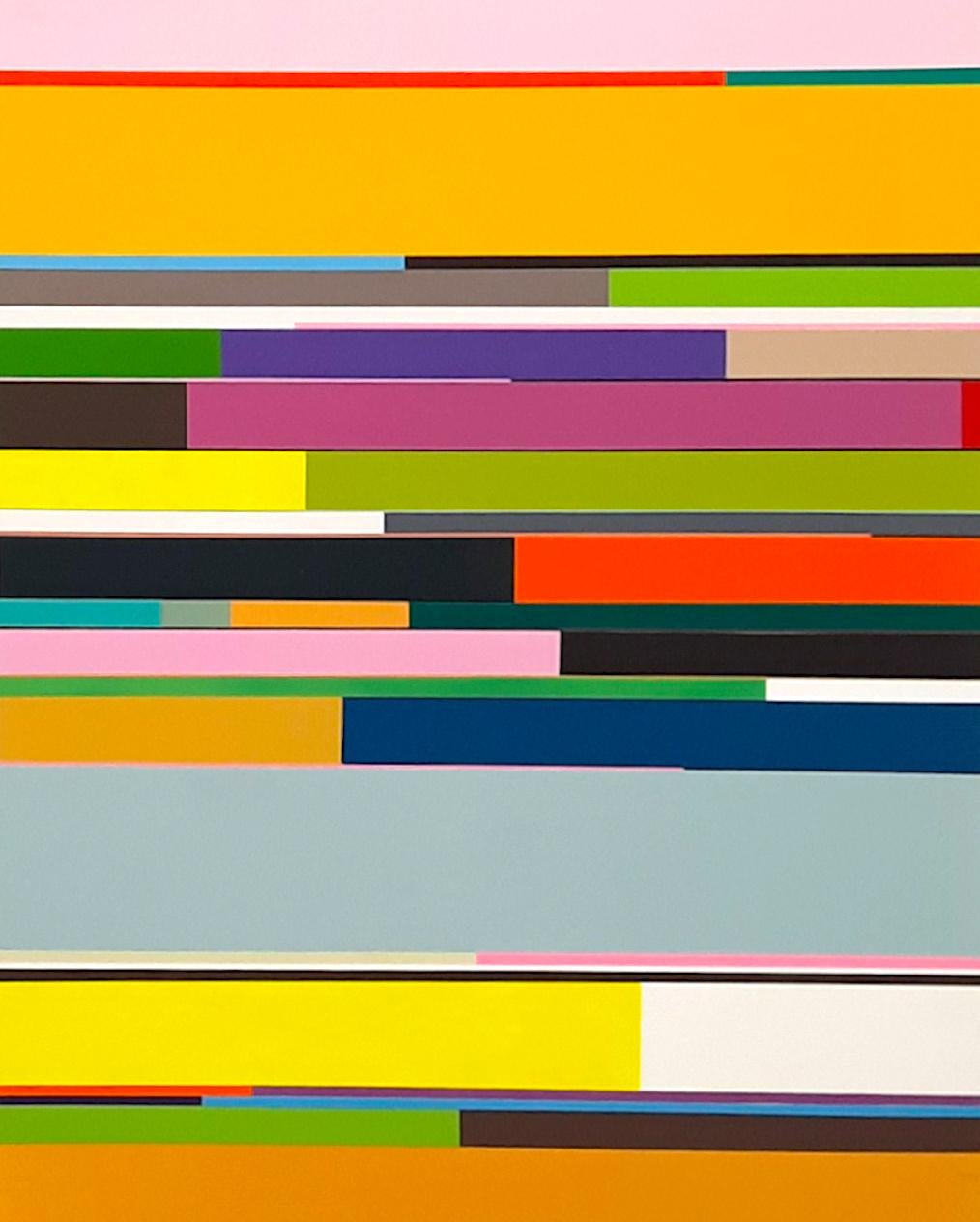 Florian Nährer Abstract Painting – Neue Bestellung 7 – zeitgenössische abstrakte geometrische Streifenmalerei, neu