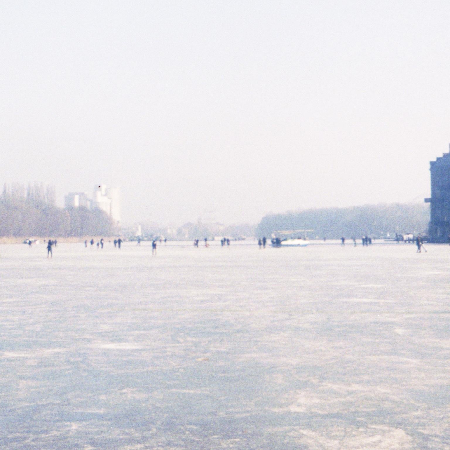 a Piece of Memories II - Pieces of Berlin - Purple Landscape Photograph by Florian Reischauer