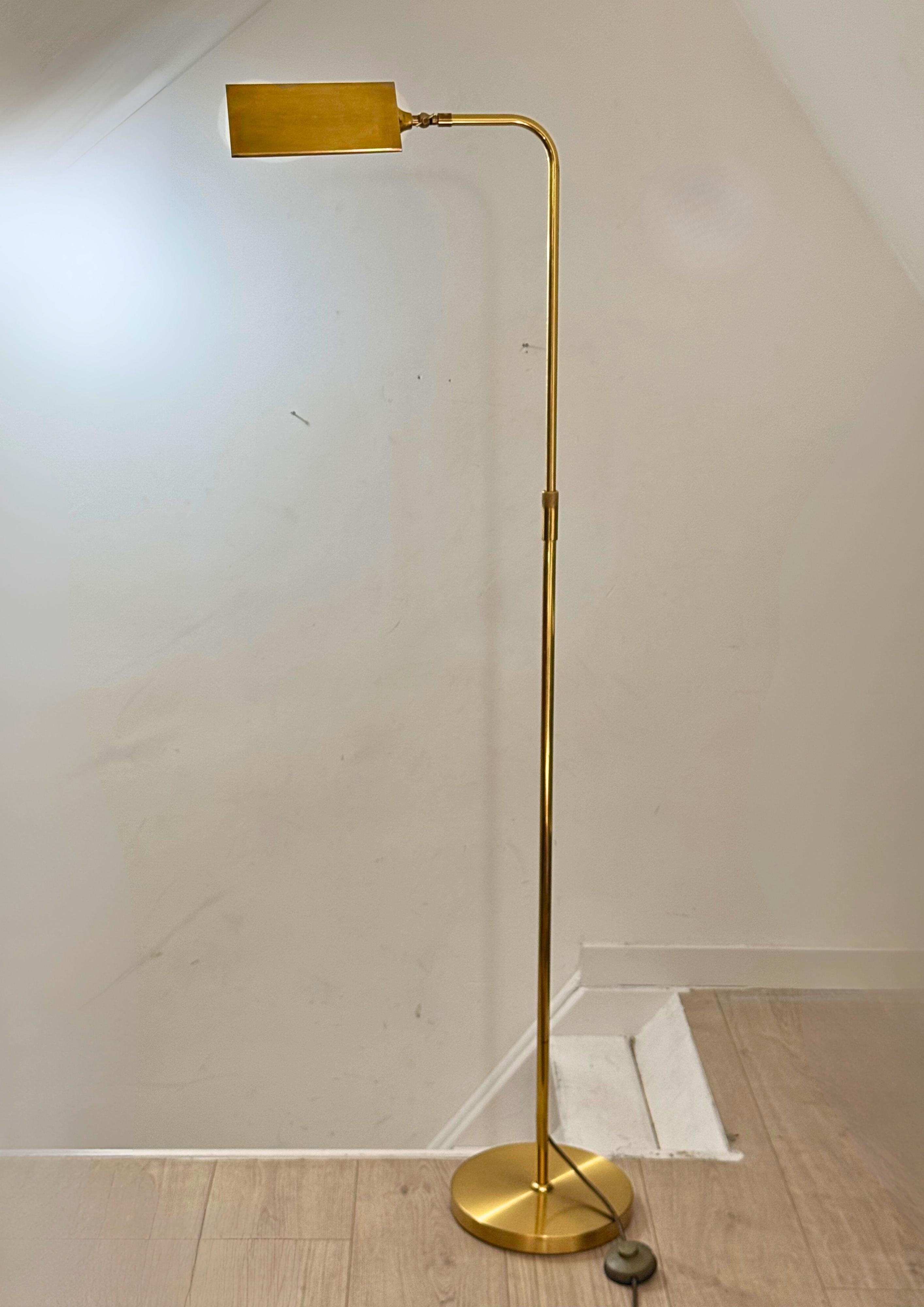 FLORIAN SCHULZ lampadaire réglable à l'angle Poise en laiton en vente 9