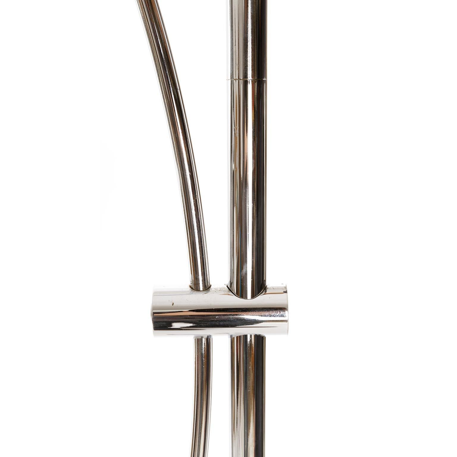 Florian Schulz Arc Floor Lamp, Height Adjustable, Nickel, 1970 For Sale 2
