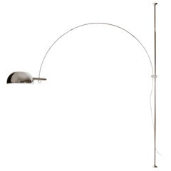 Florian Schulz Arc Floor Lamp, Height Adjustable, Nickel, 1970