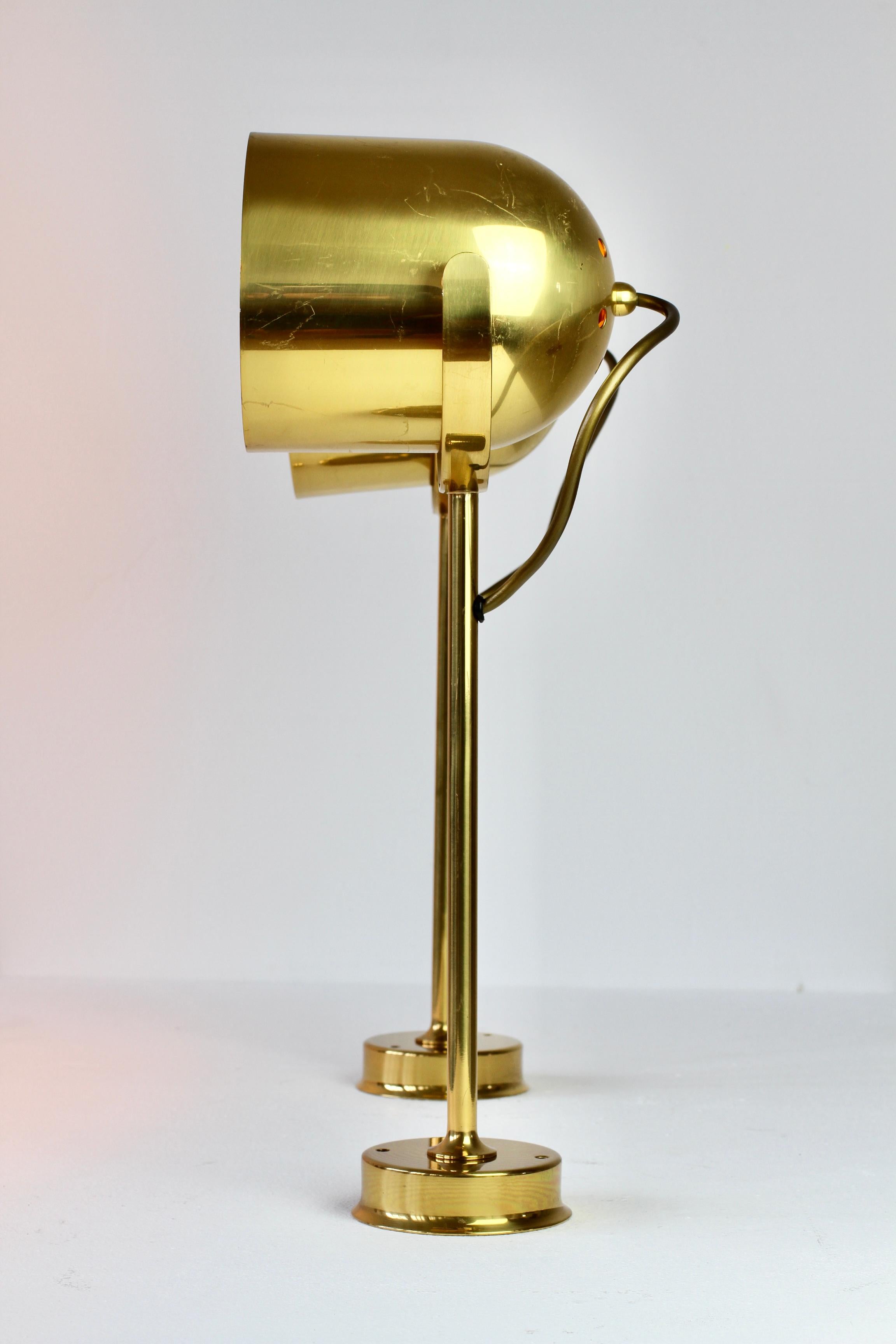 Florian Schulz Vintage Mid-Century Brass 1970s Adjustable Reading Wall Lights For Sale 8