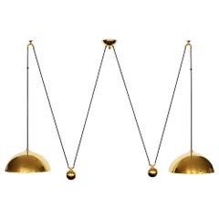 Florian Schulz Attributed Double Dome Counterbalance Pendant