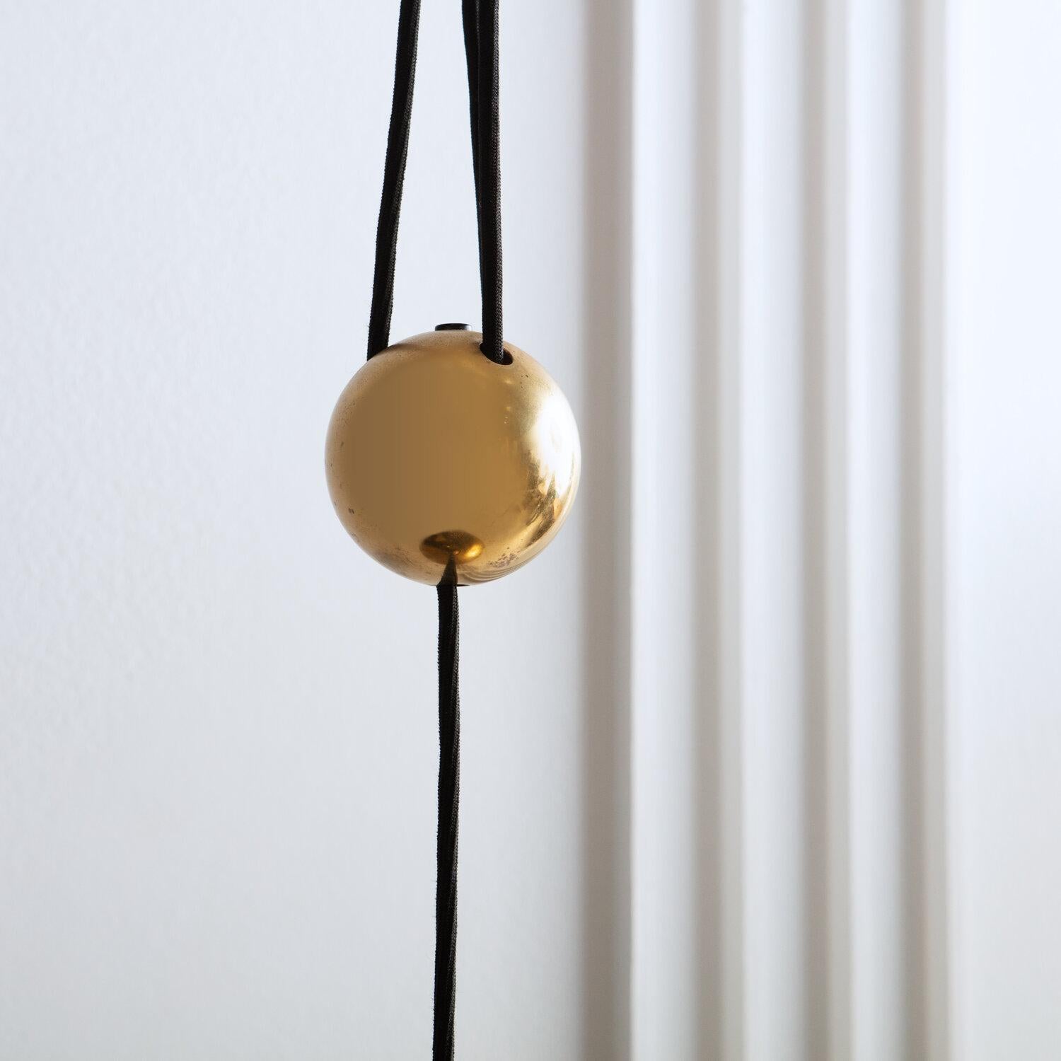 Contemporary Florian Schulz Brass Counterweight Pendant Light