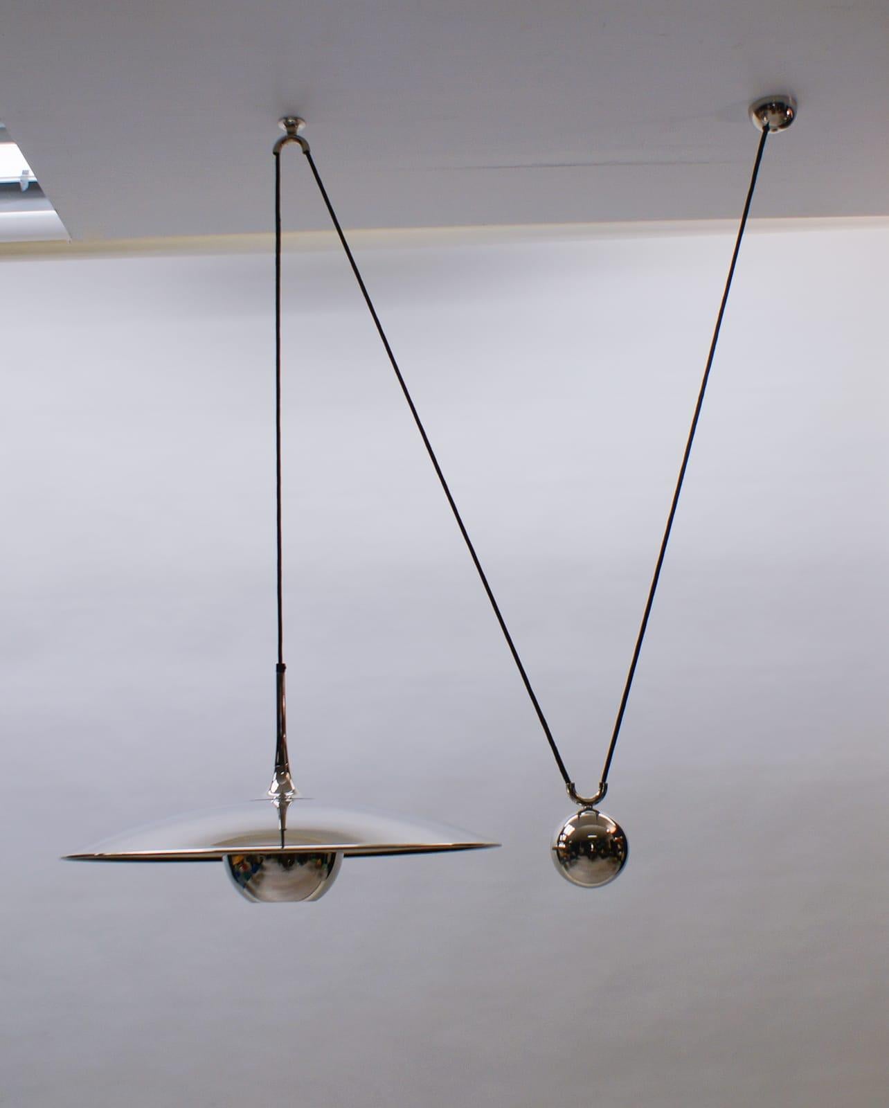 Plated Florian Schulz Onos Pendant with Counterweight, Germany, 1970s
