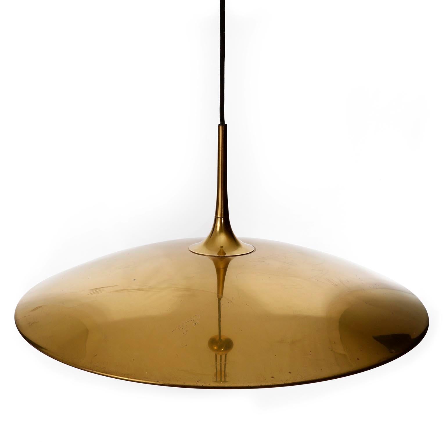 Florian Schulz Brass Pendant Light 'Onos 55' Counterweight Counter Balance, 1970 5