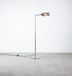 Florian Schulz Chrome Brass Floor Lamp with Adjustable Shade and Stem, 1970