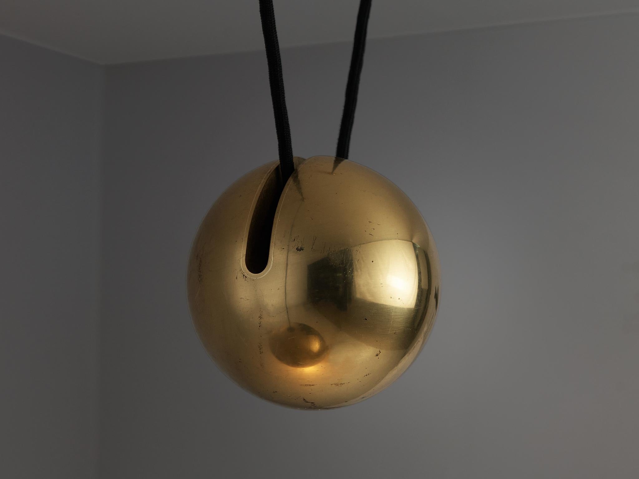 German Florian Schulz Counterweight Pendant in Brass