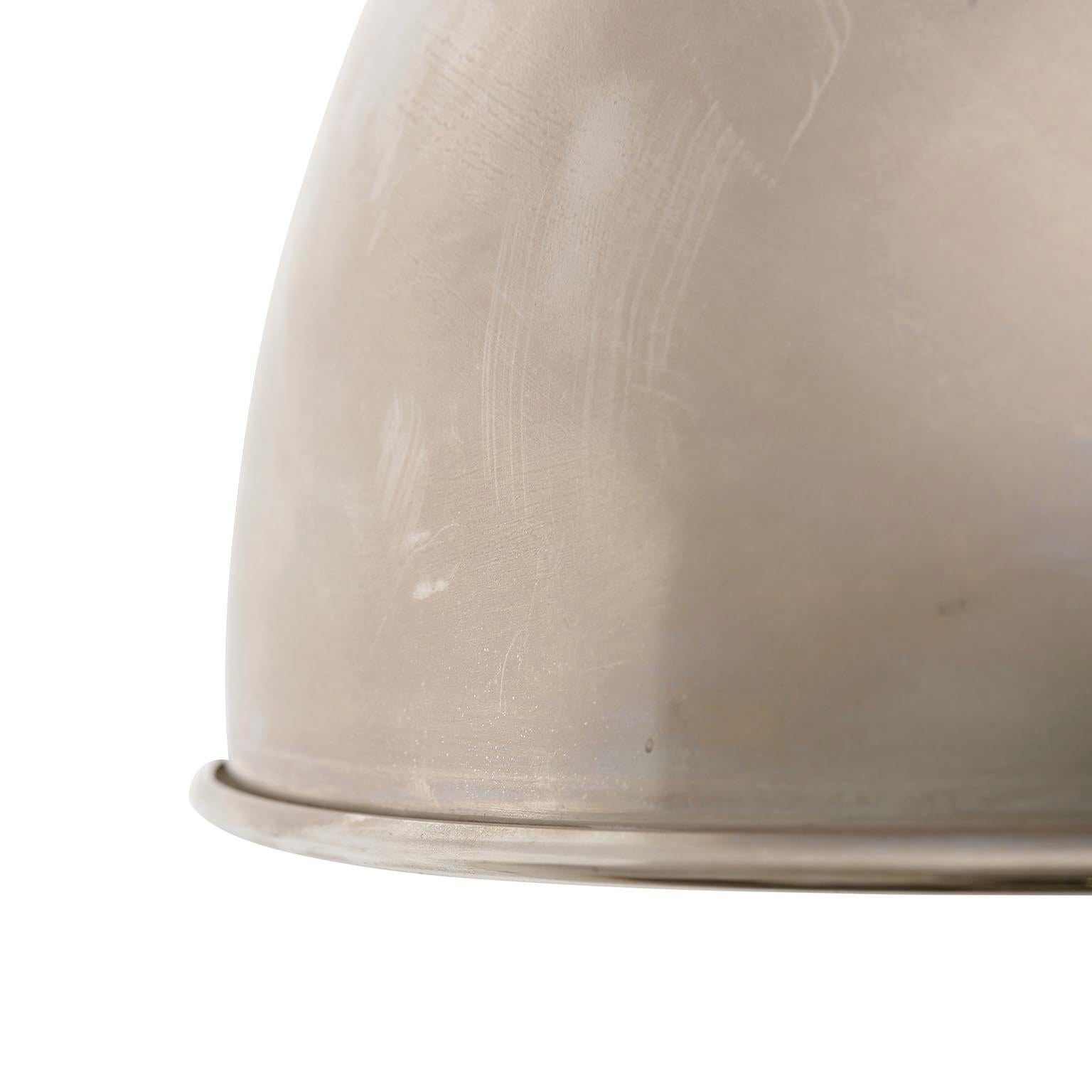 Florian Schulz Dome Pendant Light, Patinated Nickel, Counterweight, 1970 1
