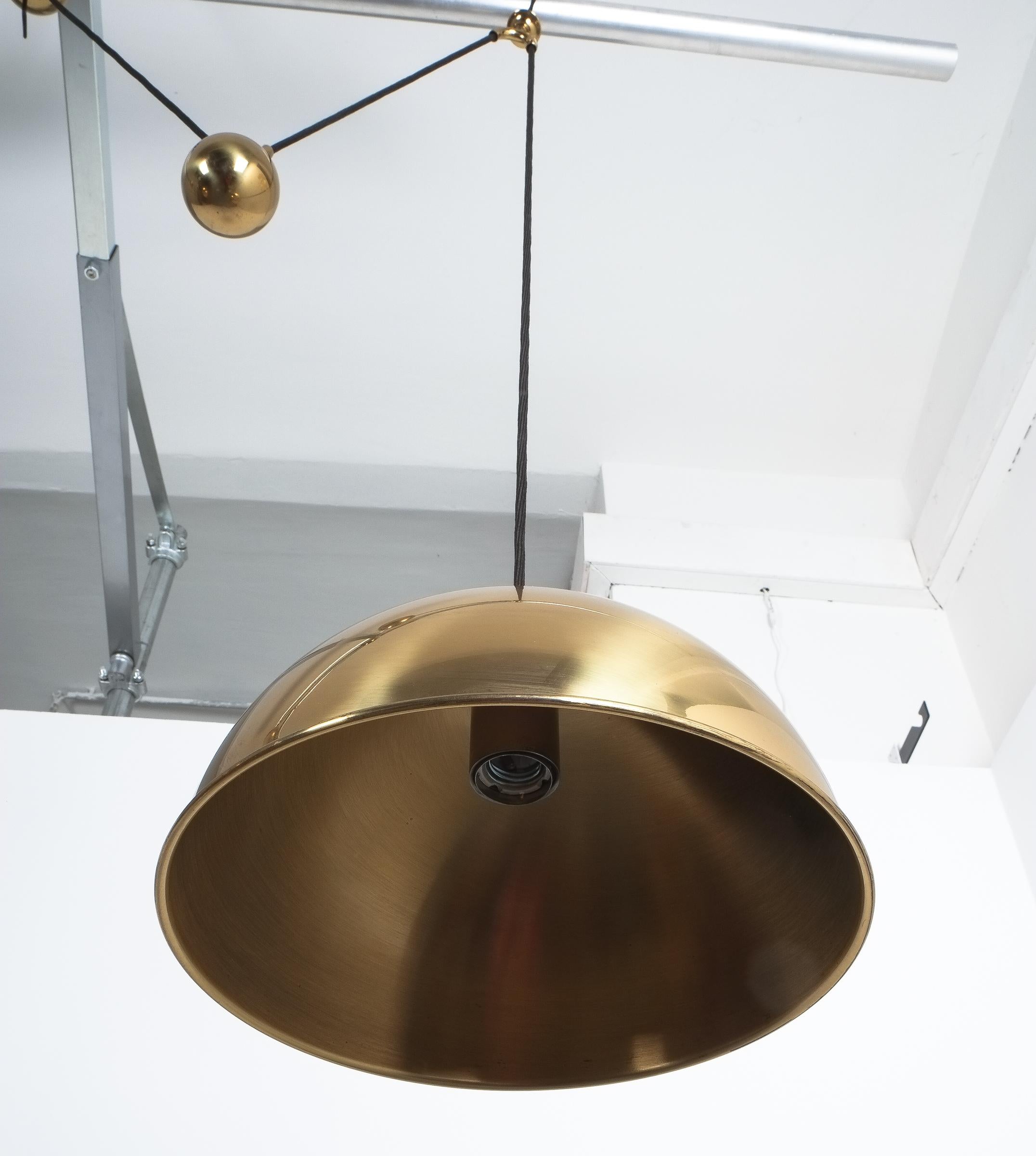 German Florian Schulz Double Counter Balance Brass Pendants