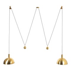 Florian Schulz Double Counter Balance Brass Pendants