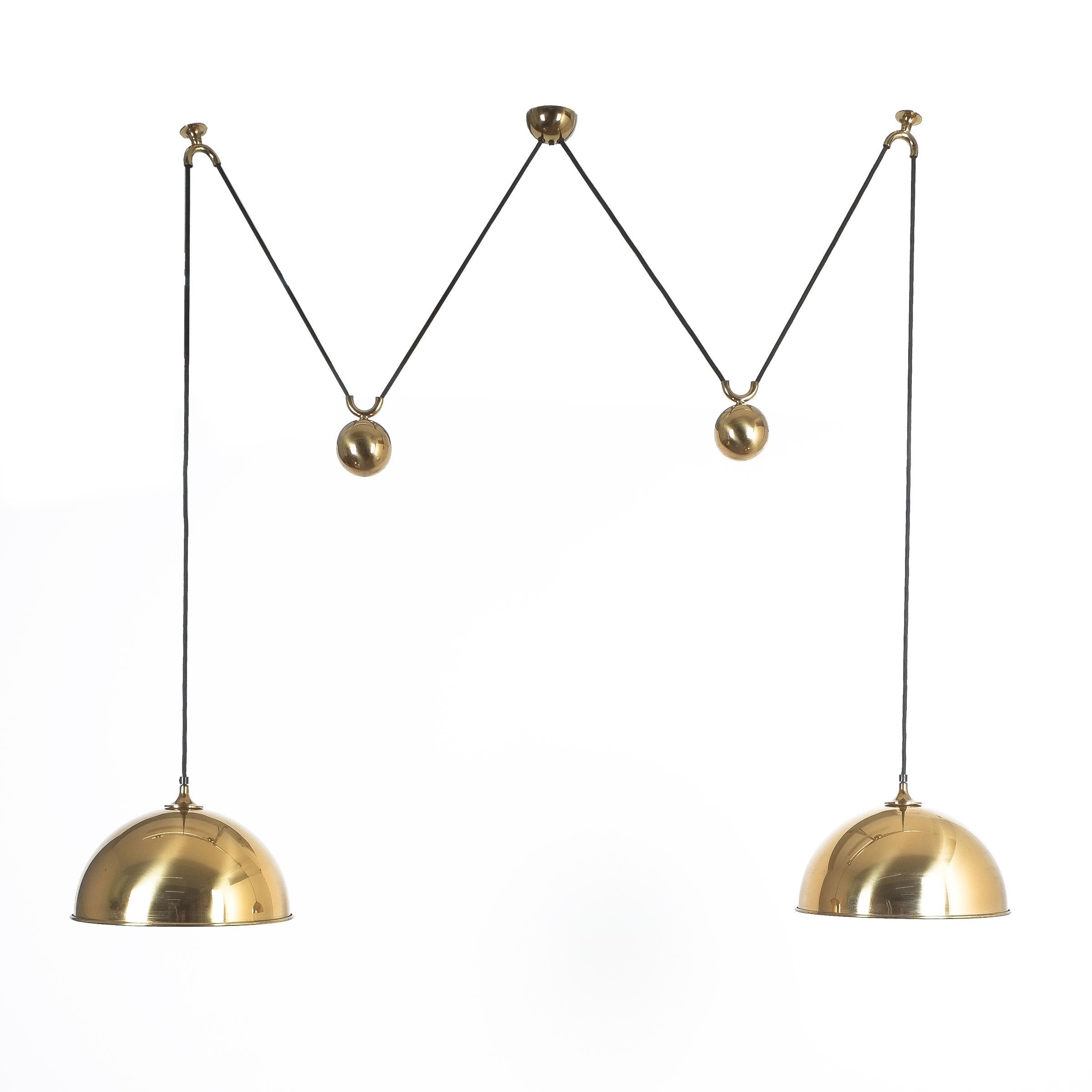 Florian Schulz Double Counter Balance Brass Pendants