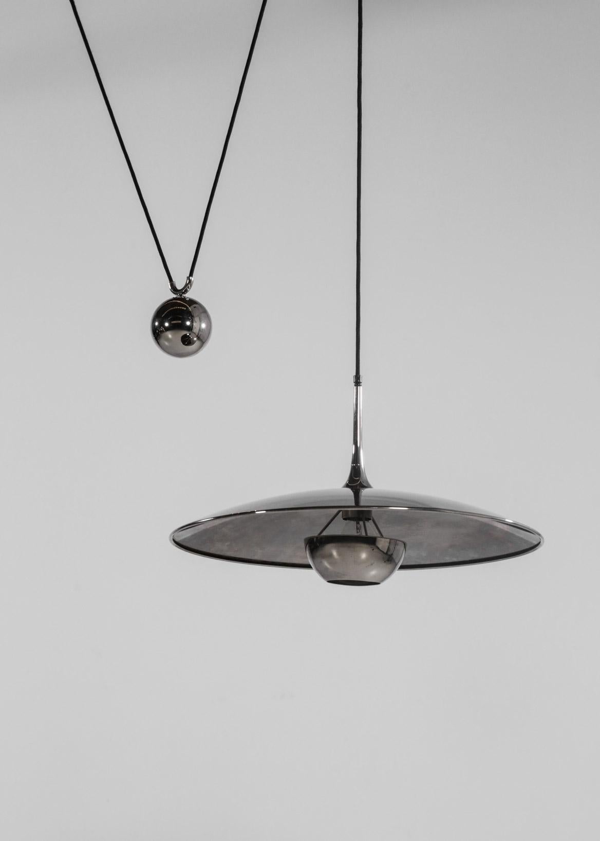 Mid-Century Modern Florian Schulz Double Counter Balance Pendant