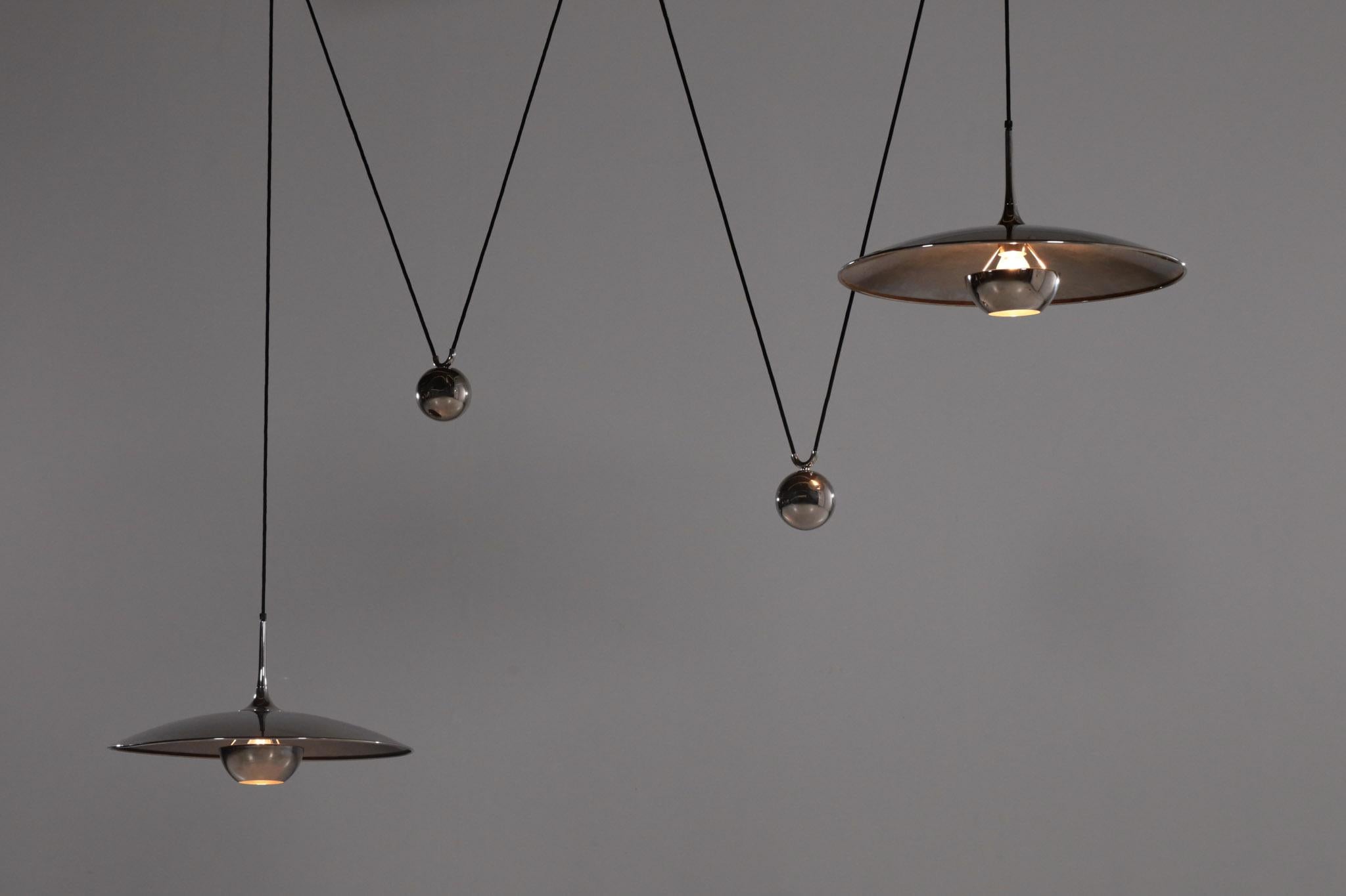 20th Century Florian Schulz Double Counter Balance Pendant