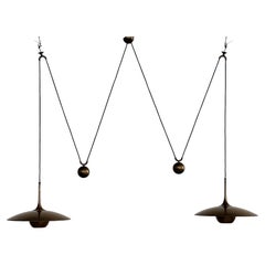 Florian Schulz Double Counter Balance Retro Light in Brass, Germany, 1970s