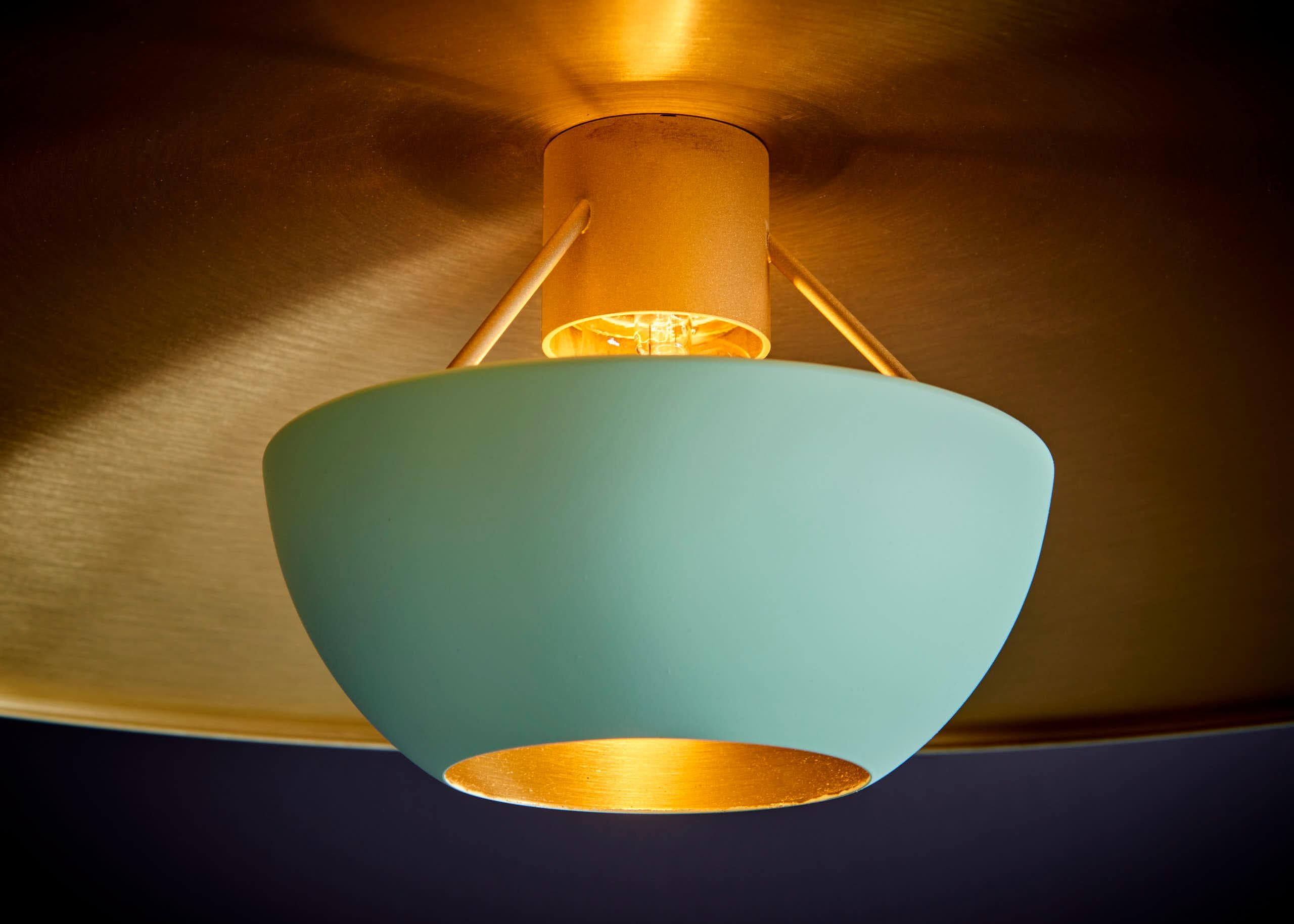 Contemporary Florian Schulz Double Onos 55 in Brass / Flat mint with Side Counterweight 2025 For Sale