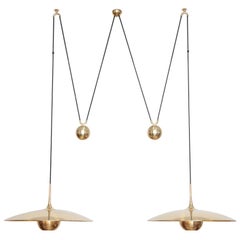 Vintage Florian Schulz Double Onos 55 Pendant Lamp with Side Counter Weights