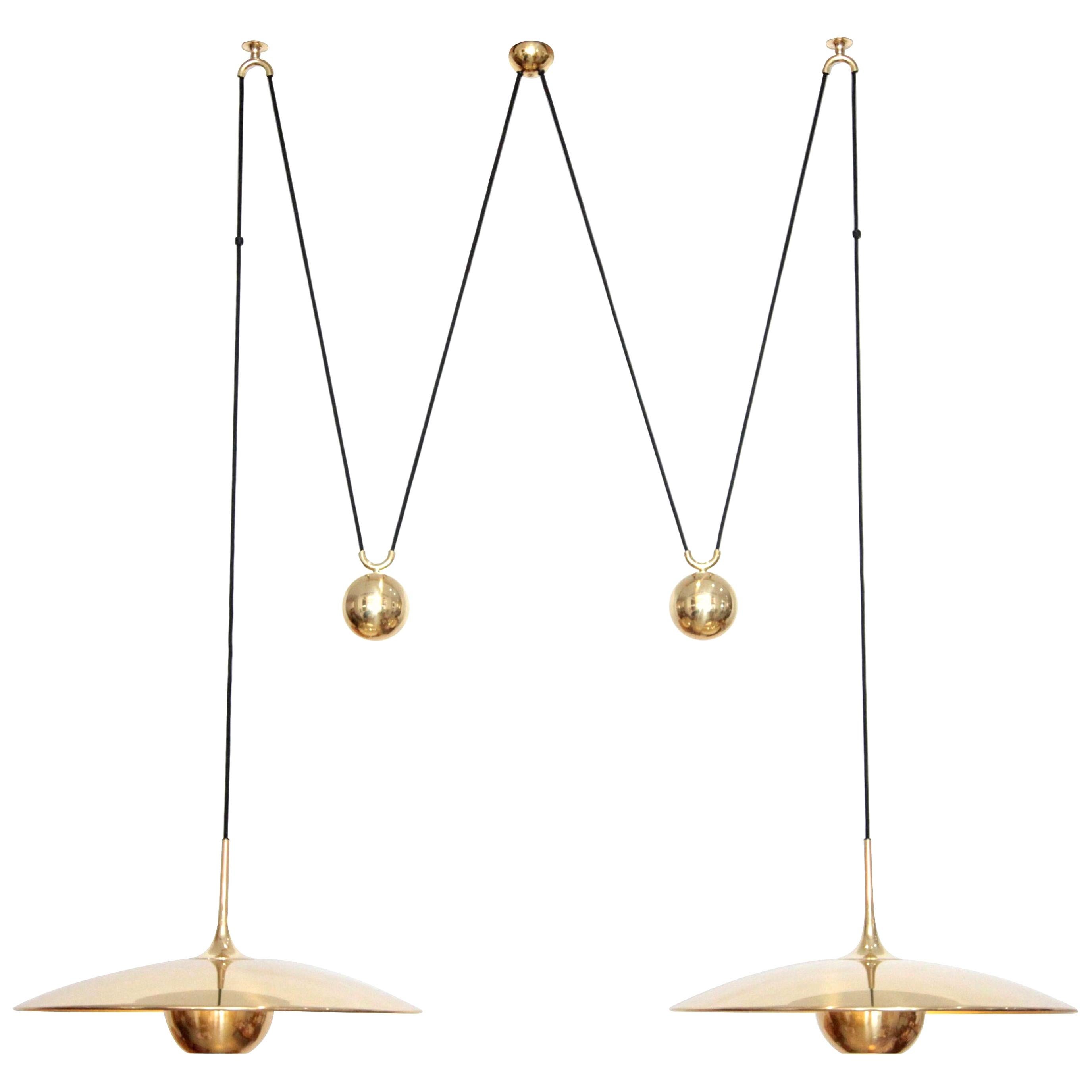 Florian Schulz Double Onos 55 Pendant Lamp with Side Counter Weights