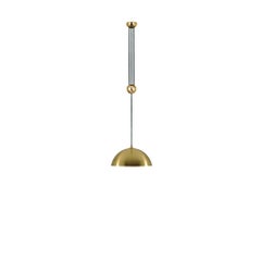 Florian Schulz Duos 36 Counterbalance Pendant Lamp in Polished Brass or nickel