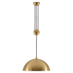 Florian Schulz Duos 36 Counterbalance Pendant Lamp in Polished Brass or nickel