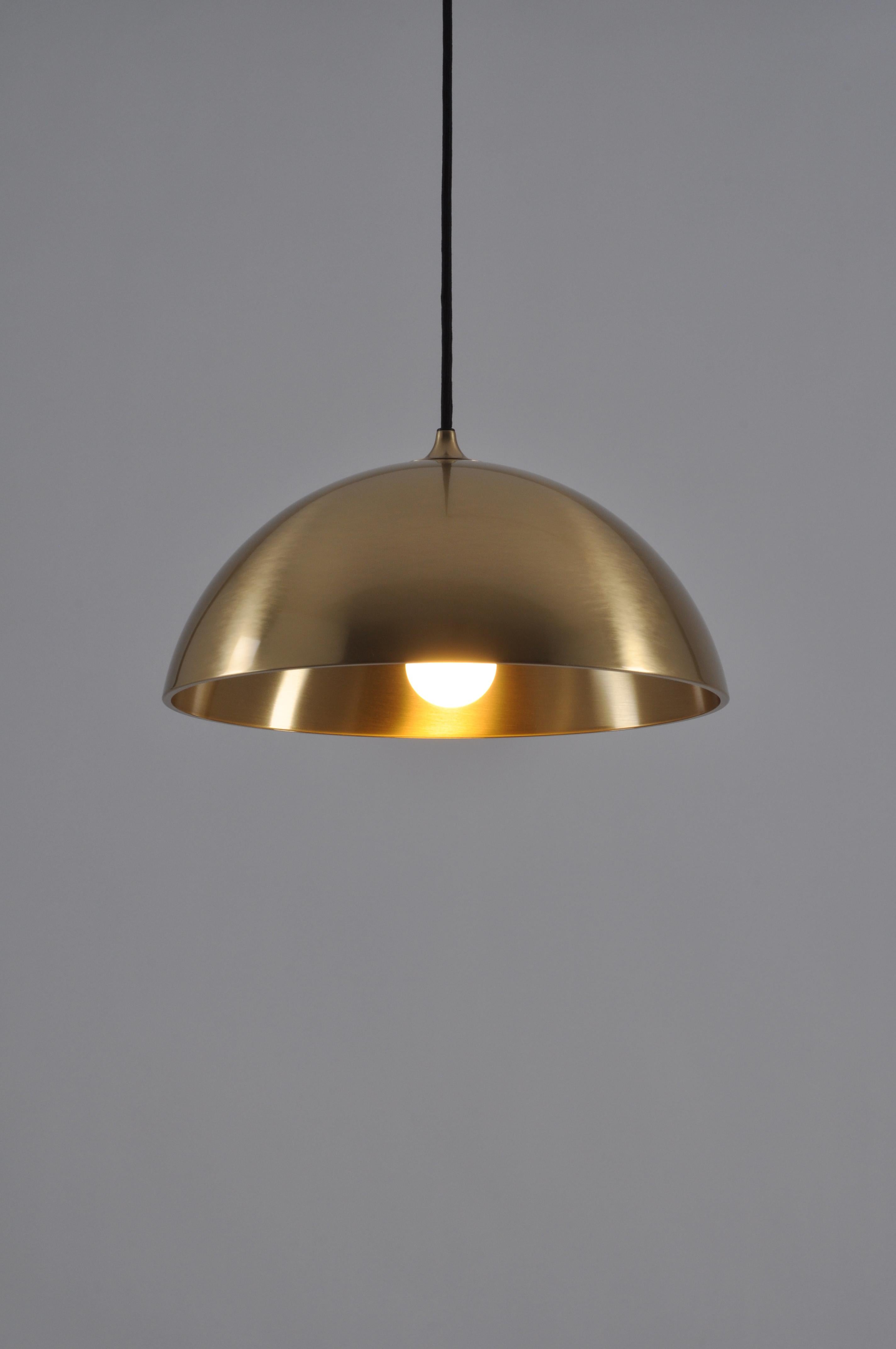 Mid-Century Modern Florian Schulz Duos 36 Pendant Lamp in Polished Brass or Nickel For Sale