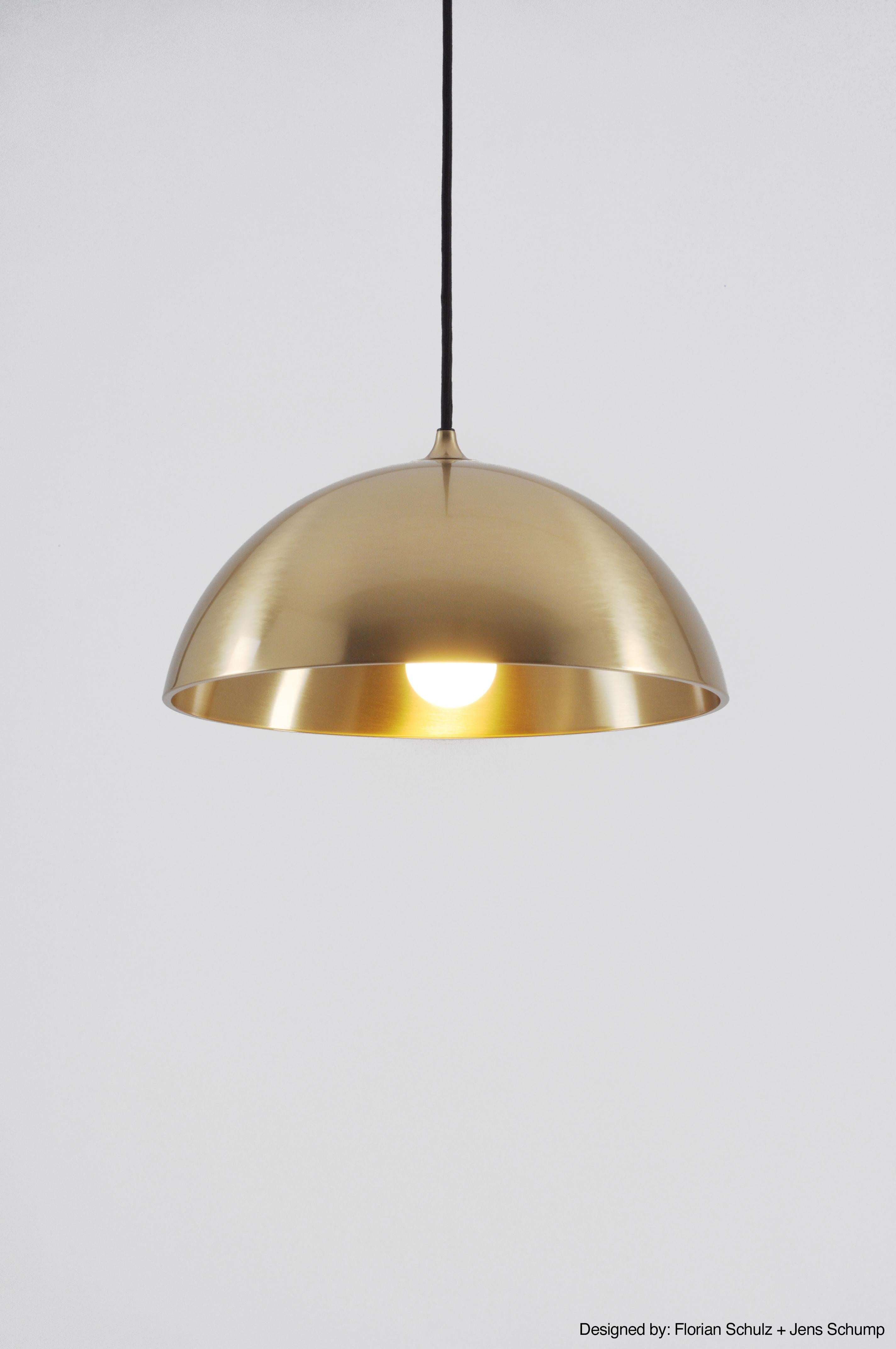 German Florian Schulz Duos 36 Pendant Lamp in Polished Brass or Nickel For Sale
