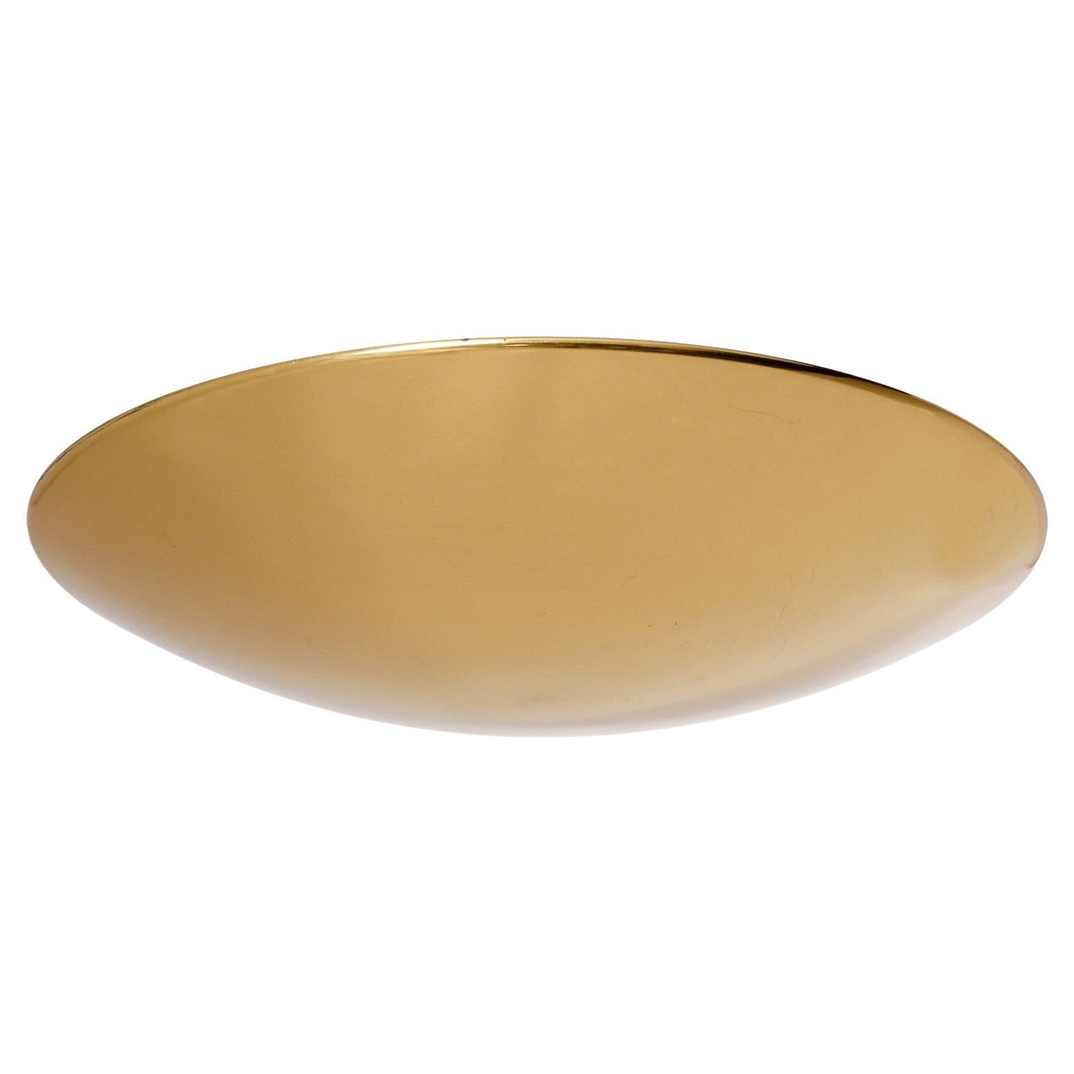 Mid-Century moderno Florian Schulz, plafoniera a incasso, ciotola in ottone lucido, anni '70 in vendita