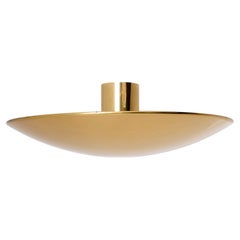 Florian Schulz Lámpara de techo empotrable Uplight Bowl Latón pulido, años 70