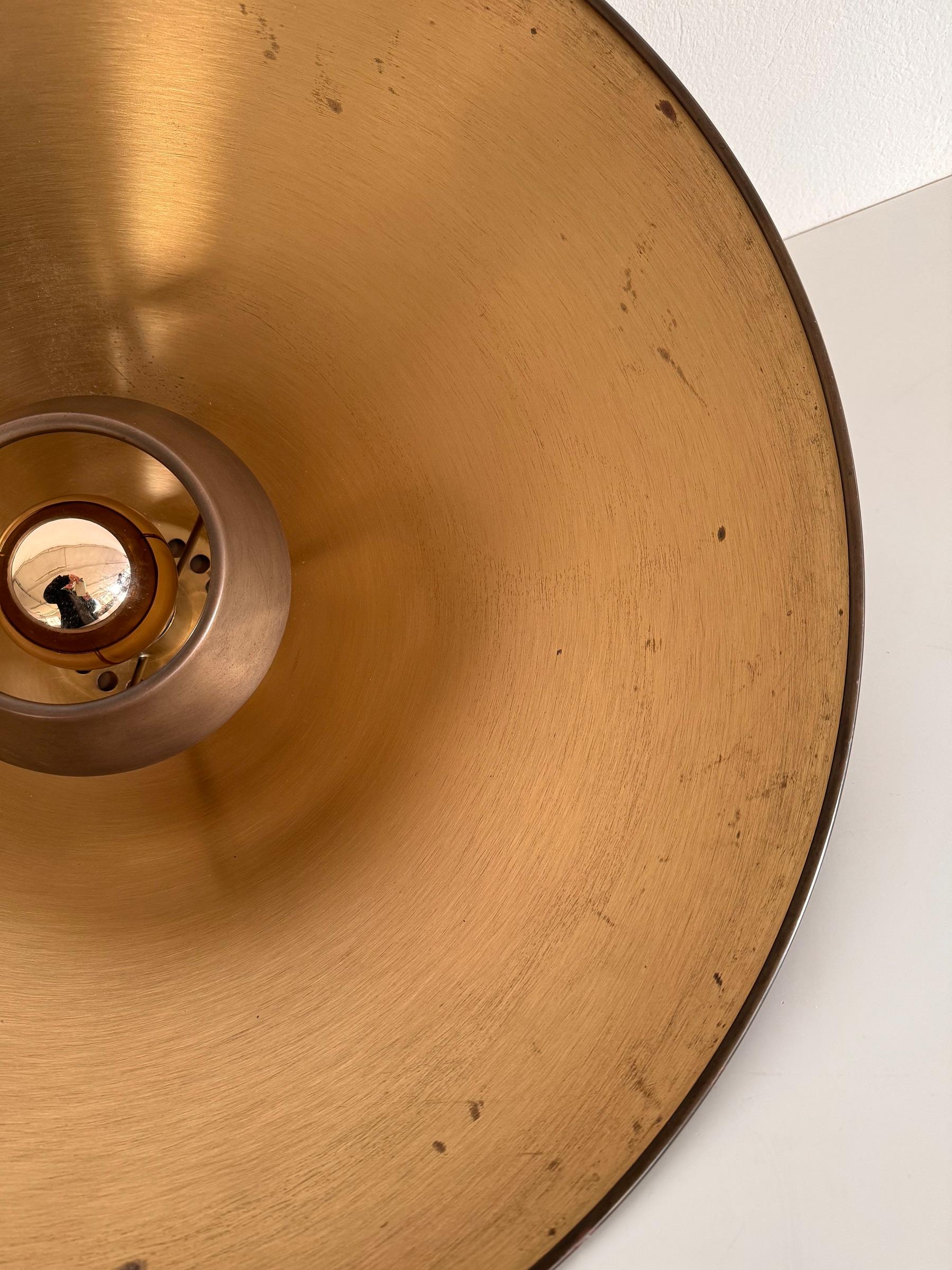 Florian Schulz Large Counter Balance KEOS Pendant Light in Burnished Brass, 1970 7