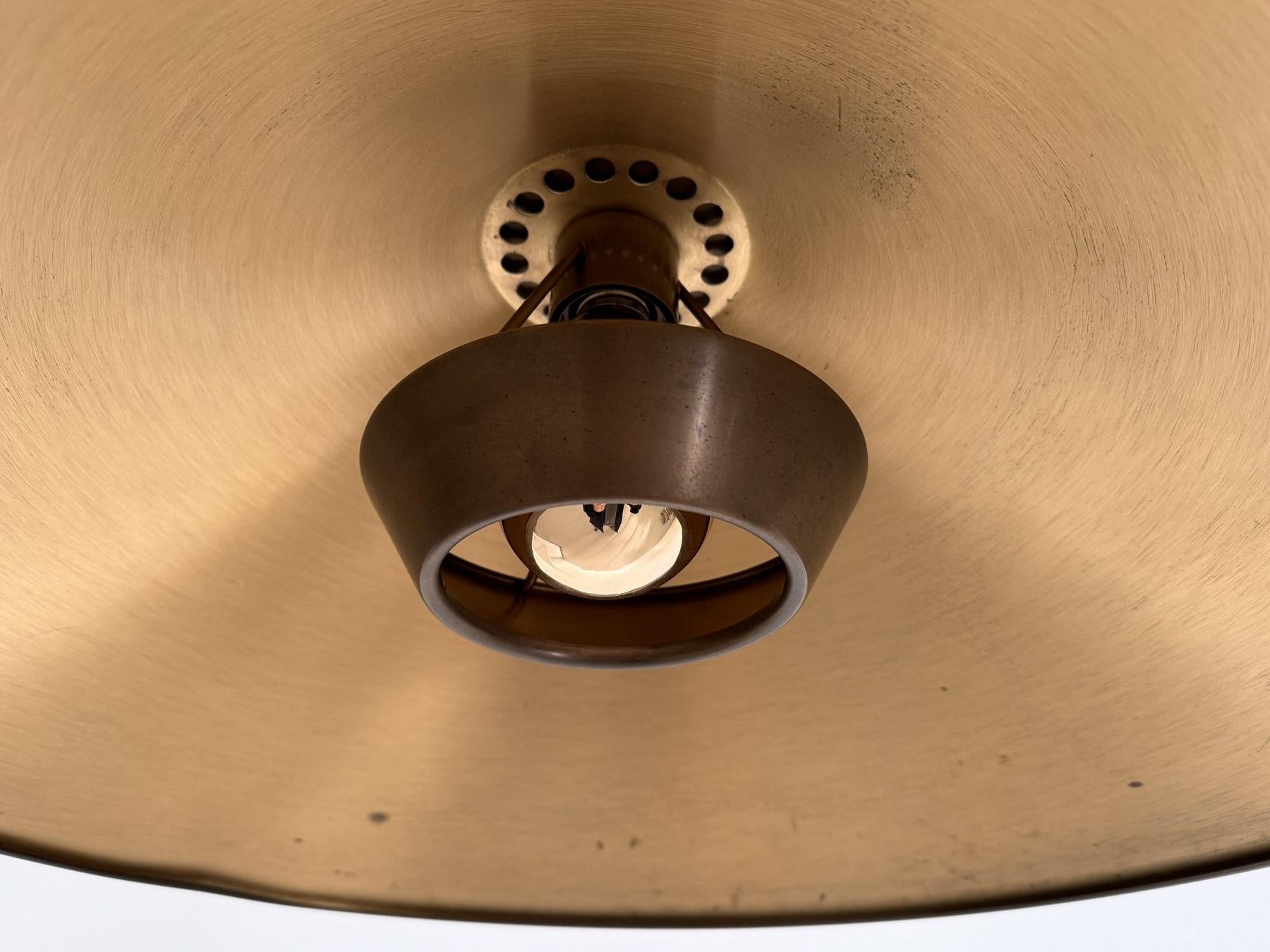 Late 20th Century Florian Schulz Large Counter Balance KEOS Pendant Light in Burnished Brass, 1970