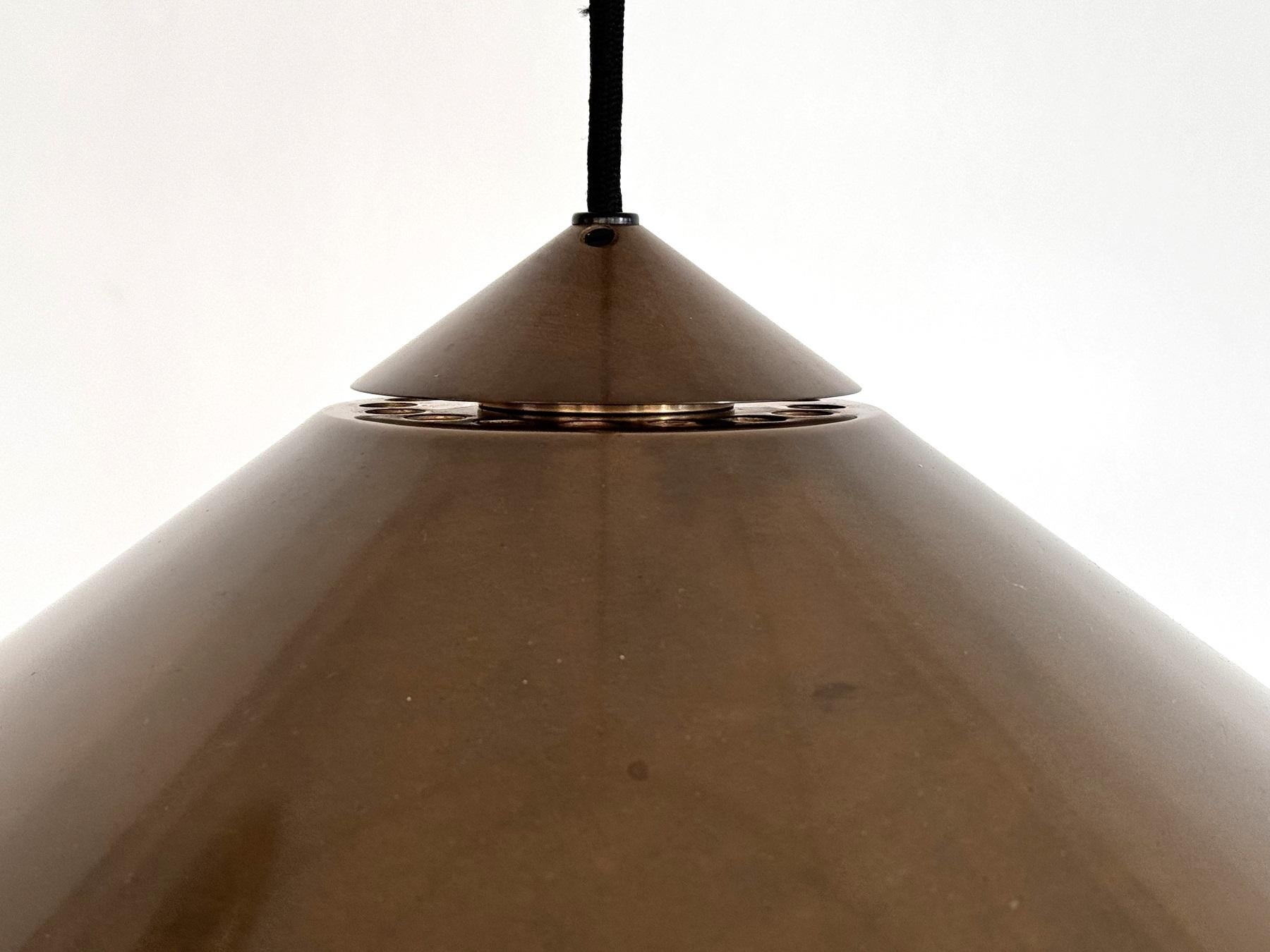Florian Schulz Large Counter Balance KEOS Pendant Light in Burnished Brass, 1970 1
