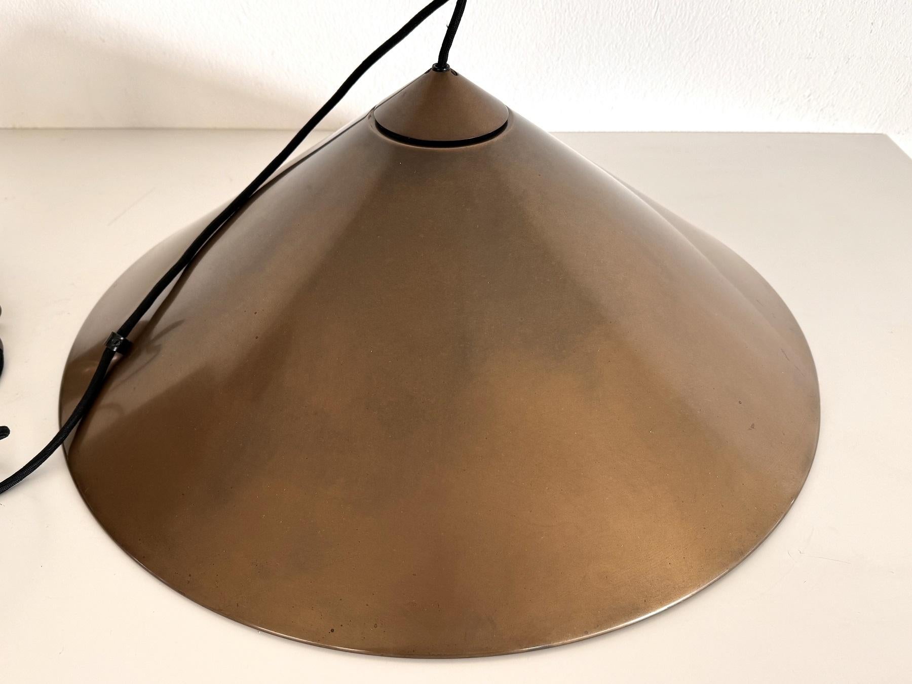 Florian Schulz Large Counter Balance KEOS Pendant Light in Burnished Brass, 1970 2