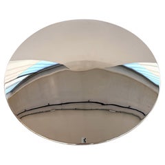 Florian Schulz Large Flush Mount Light Sela in polished Nickel, 1970s
