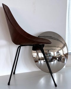 Florian Schulz Large Flush Mount Light Sela in polished Nickel, 1970s