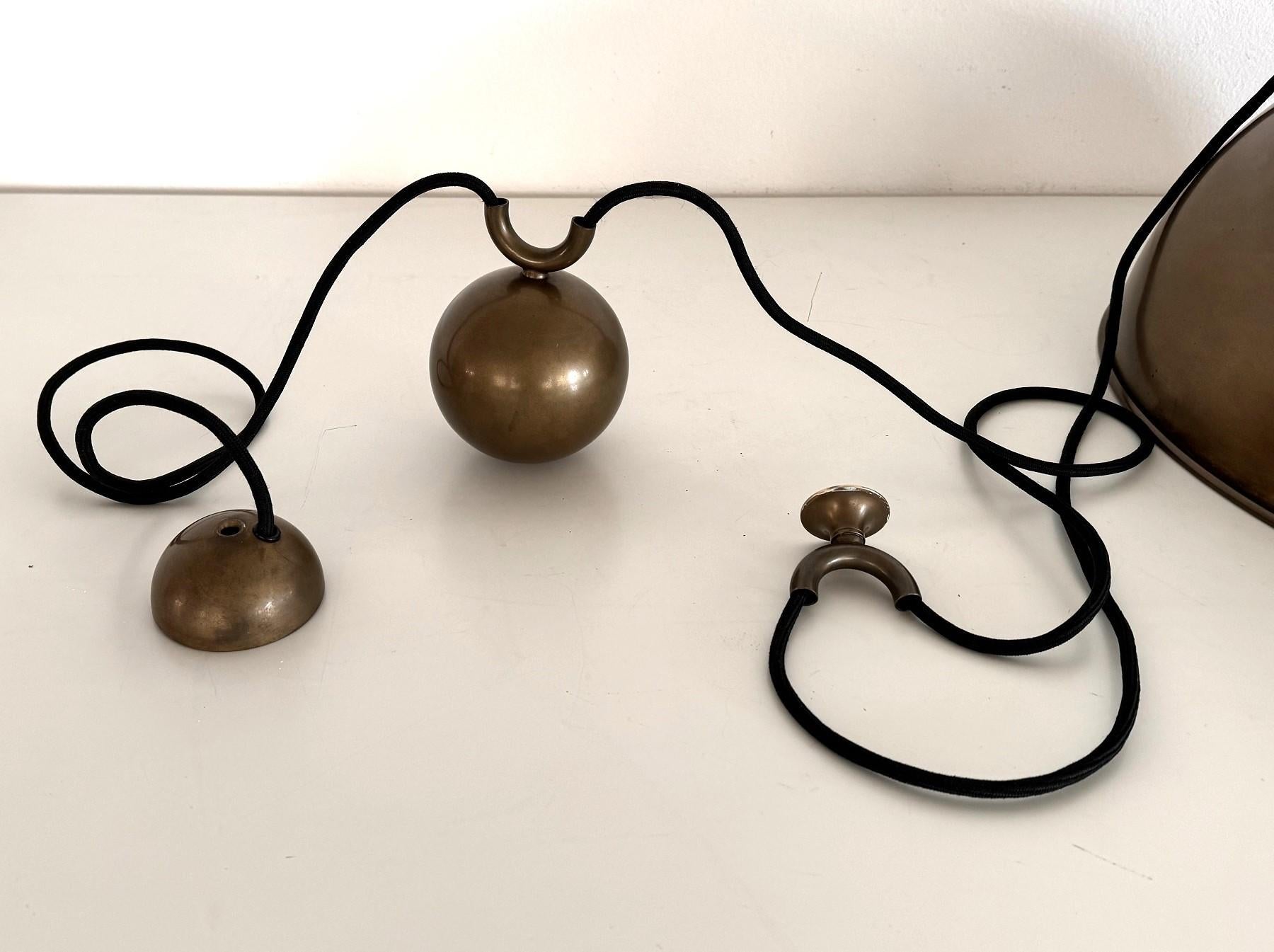 Florian Schulz Grande lampada a sospensione a contrappeso in ottone vintage, anni '70 in vendita 7