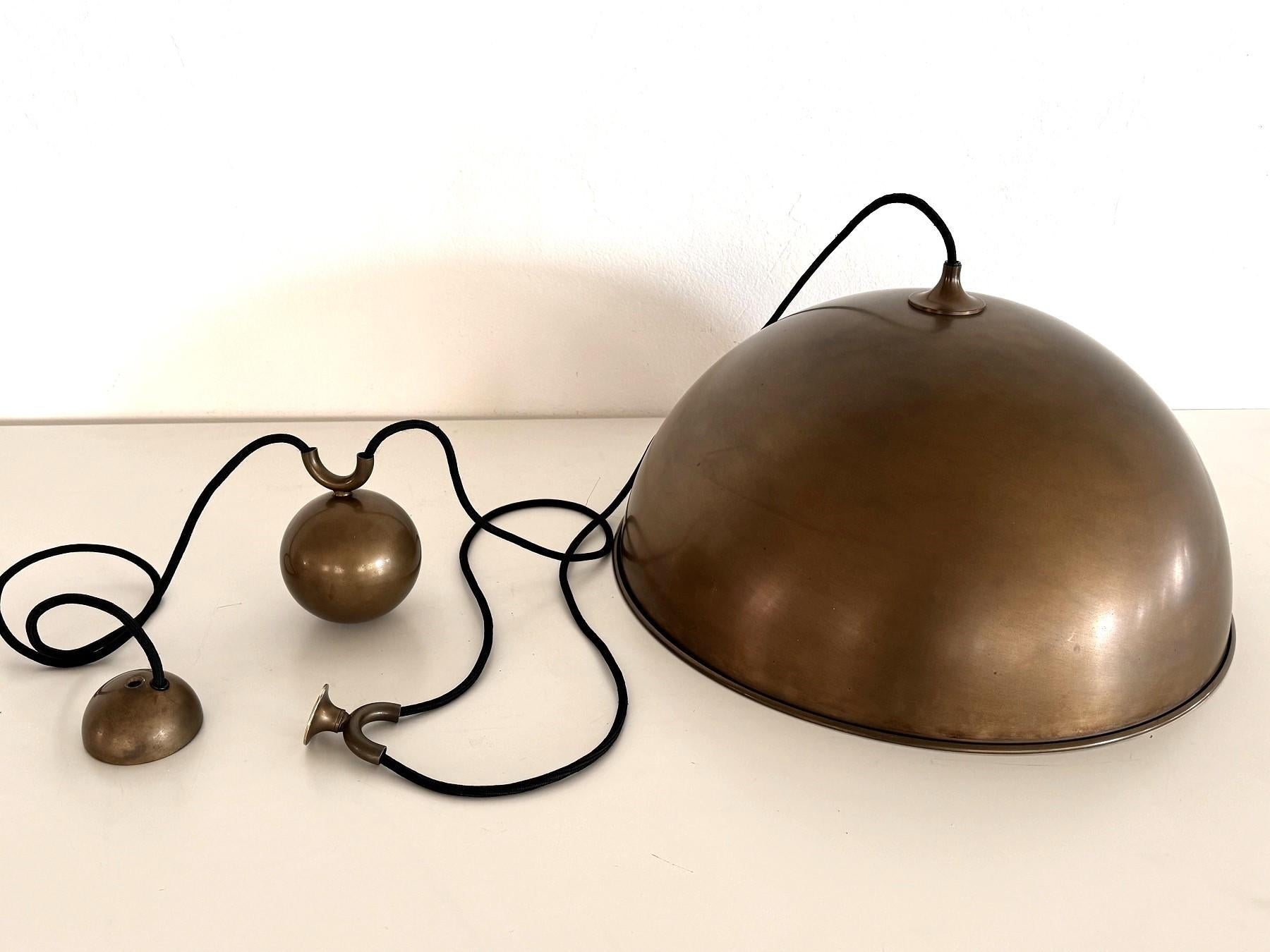Florian Schulz Grande lampada a sospensione a contrappeso in ottone vintage, anni '70 in vendita 8
