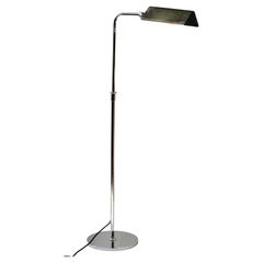 Lampadaire réglable chromé allemand moderne du milieu du siècle dernier de Florian Schulz