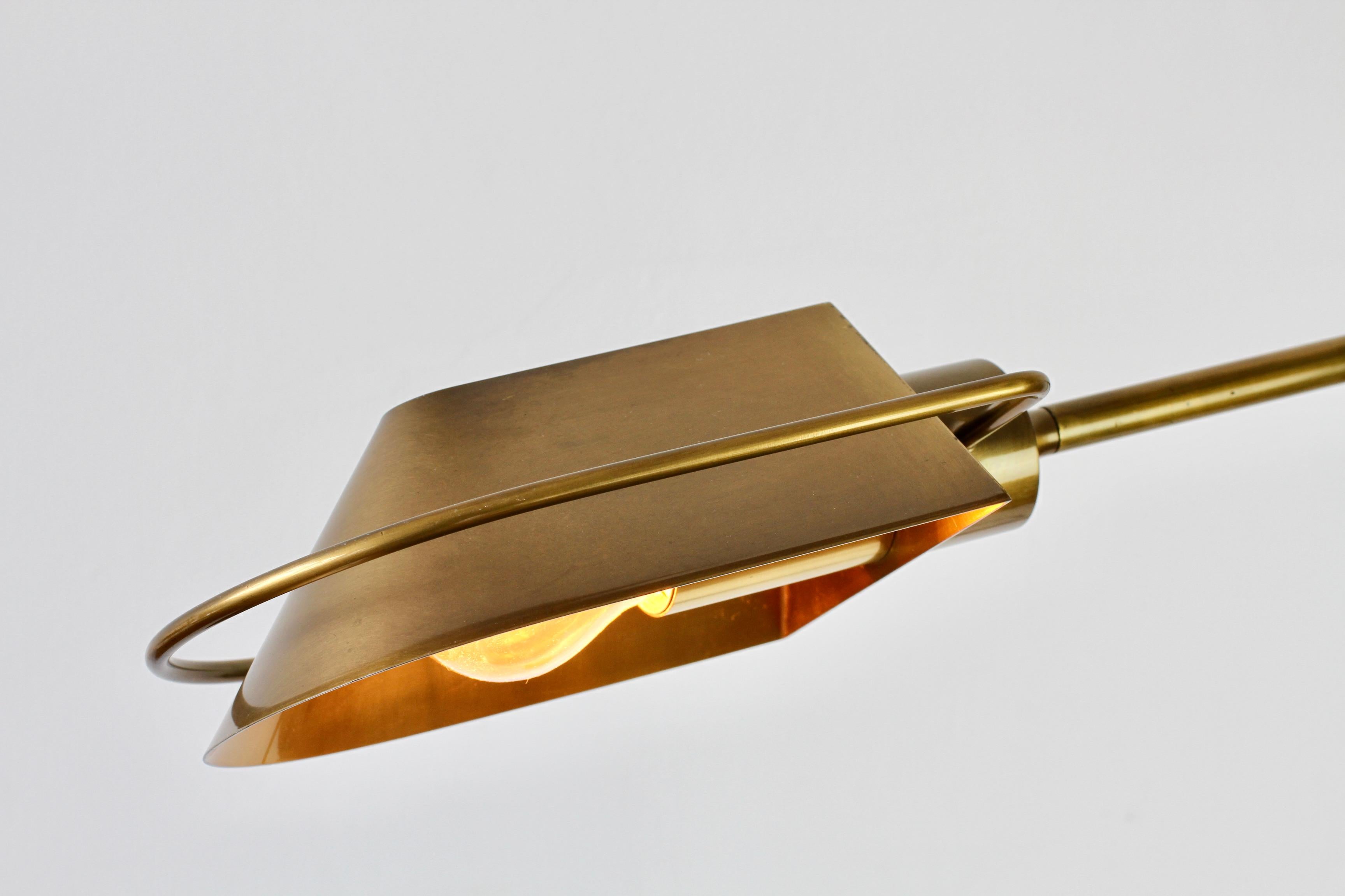 Florian Schulz Mid-Century Modernist Dimmable Brass 1980s Adjustable Floor Lamp 10