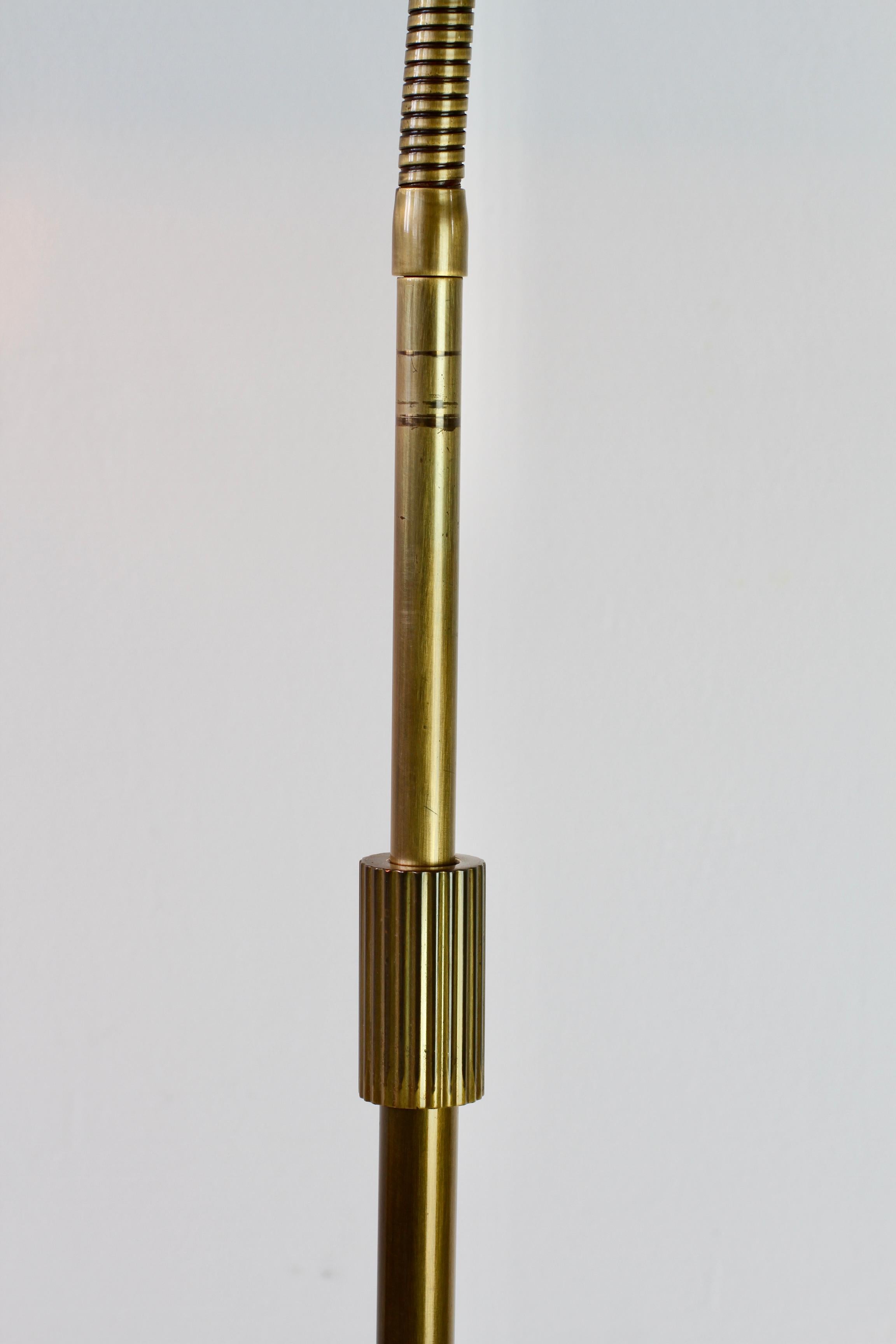 Florian Schulz Mid-Century Modernist Dimmable Brass 1980s Adjustable Floor Lamp 12