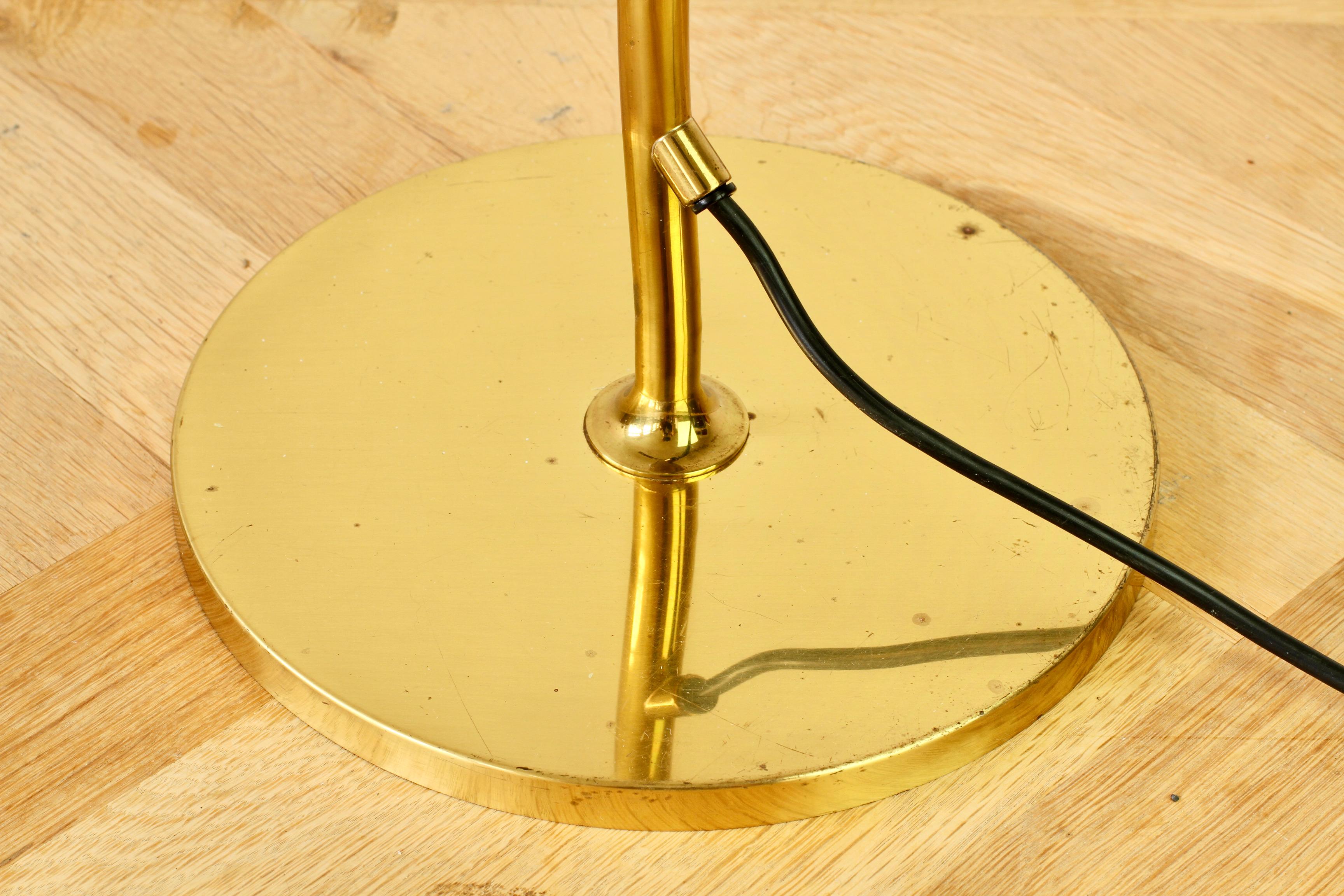 Florian Schulz Mid-Century Vintage Modernist Brass 1970s Adjustable Floor Lamp 10