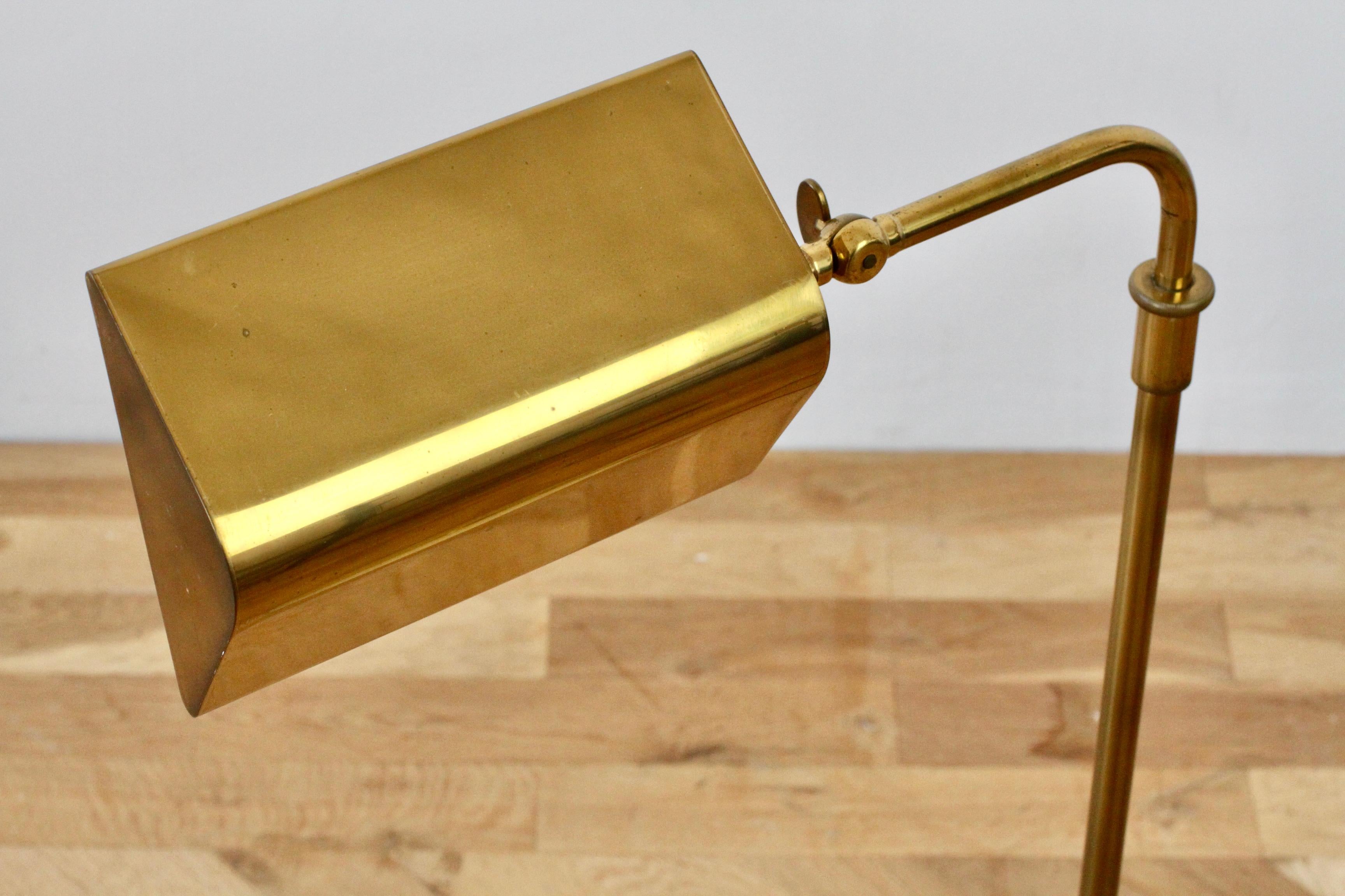 Florian Schulz Midcentury Vintage Modernist Brass 1970s Adjustable Floor Lamp 10