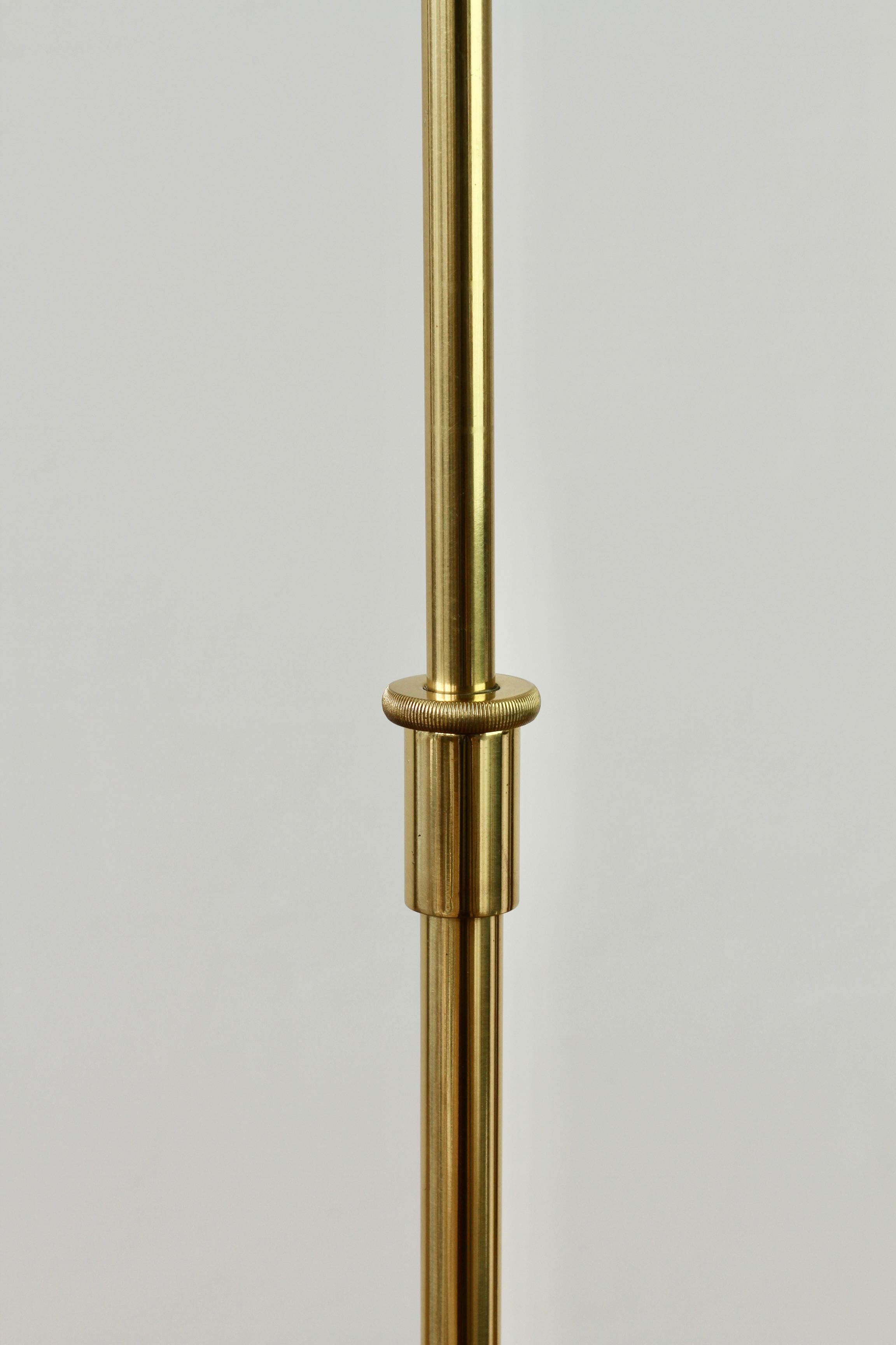 Florian Schulz Mid-Century Vintage Modernist Brass 1970s Adjustable Floor Lamp 12