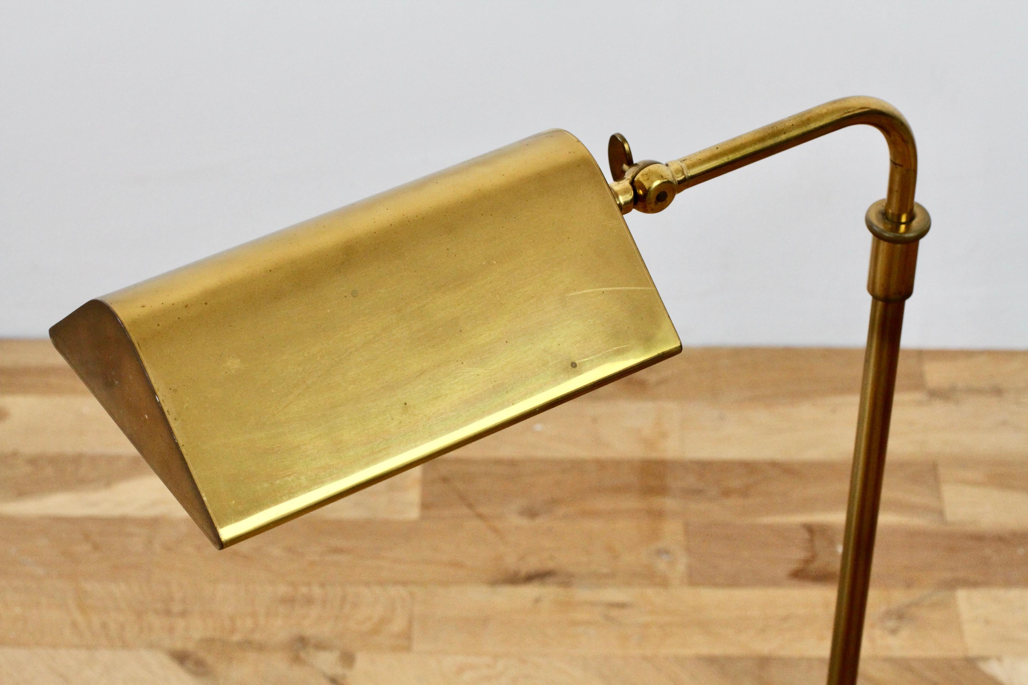 Florian Schulz Midcentury Vintage Modernist Brass 1970s Adjustable Floor Lamp 11