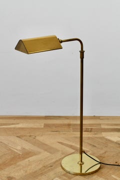 Florian Schulz Midcentury Vintage Modernist Brass 1970s Adjustable Floor Lamp