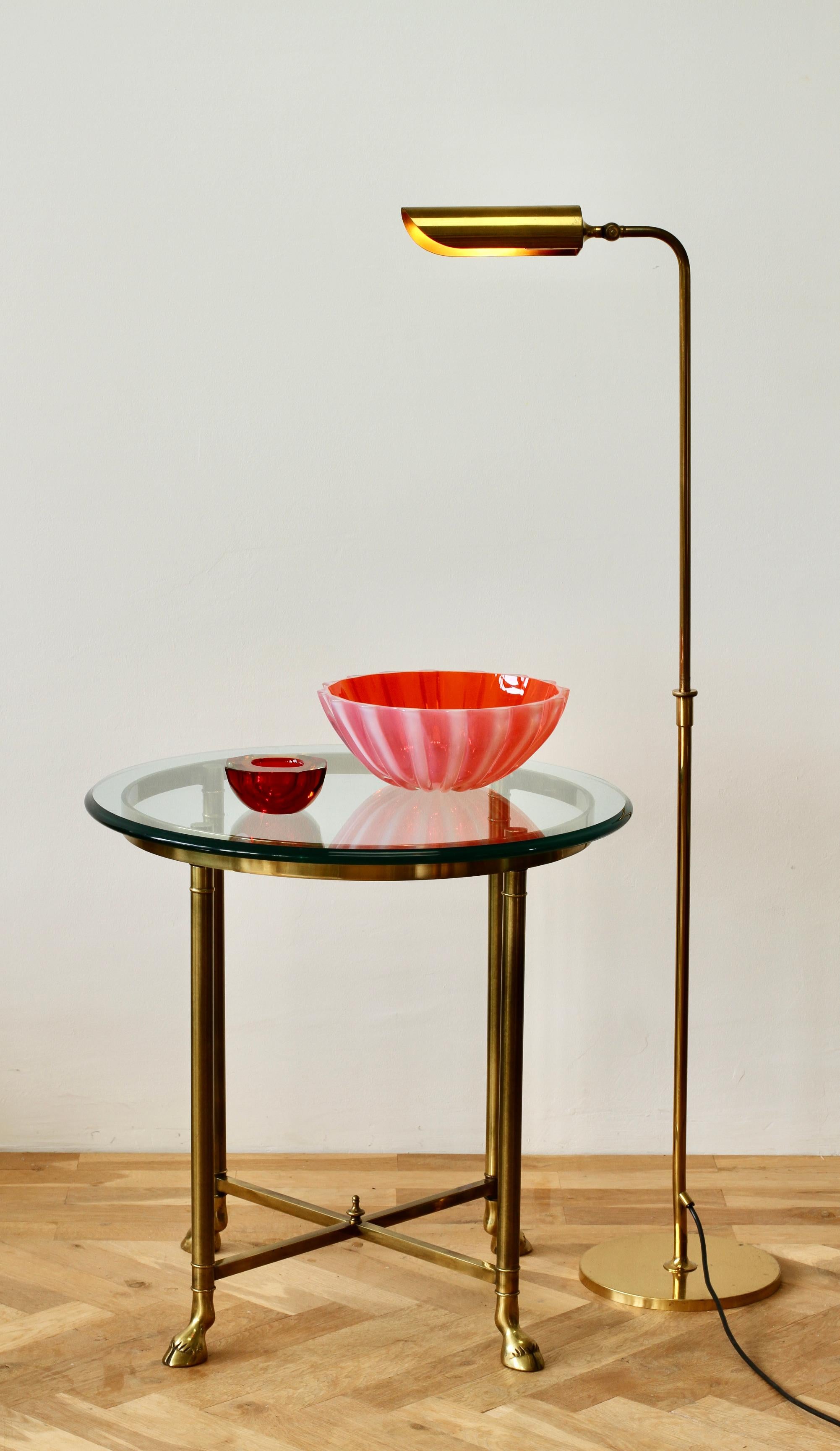 Florian Schulz Mid-Century Vintage Modernist Brass 1970s Adjustable Floor Lamp 13