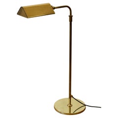 Florian Schulz Midcentury Vintage Modernist Brass 1970s Adjustable Floor Lamp