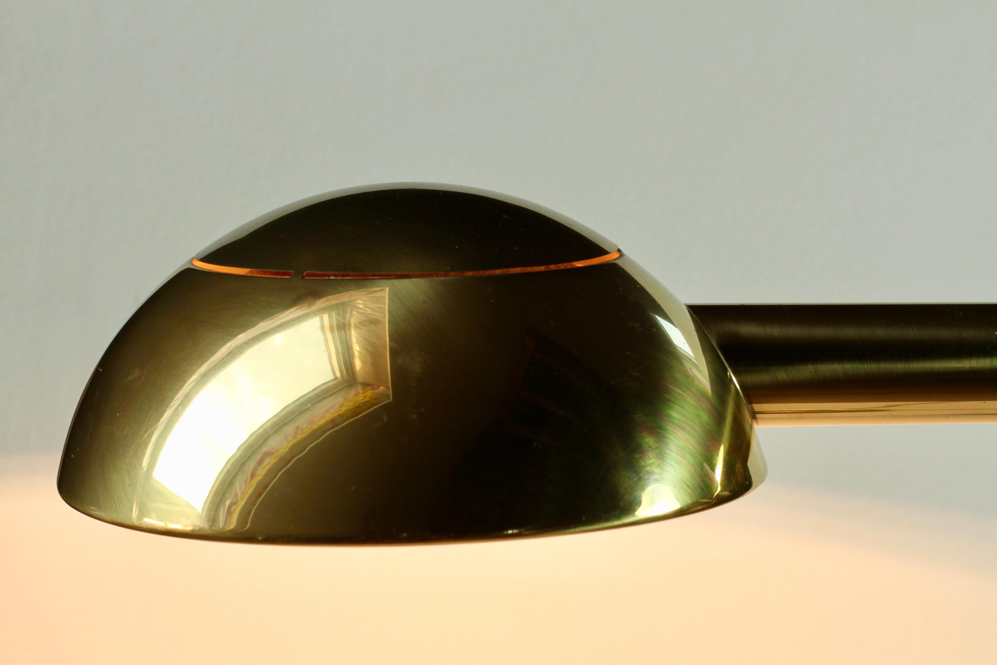Florian Schulz Mid-Century Vintage Modernist Brass 1970s Dimmable Floor Lamp 6