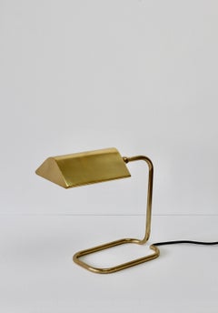 Florian Schulz Mid-Century Vintage Modernist Brass 1980s Adjustable Table Lamp