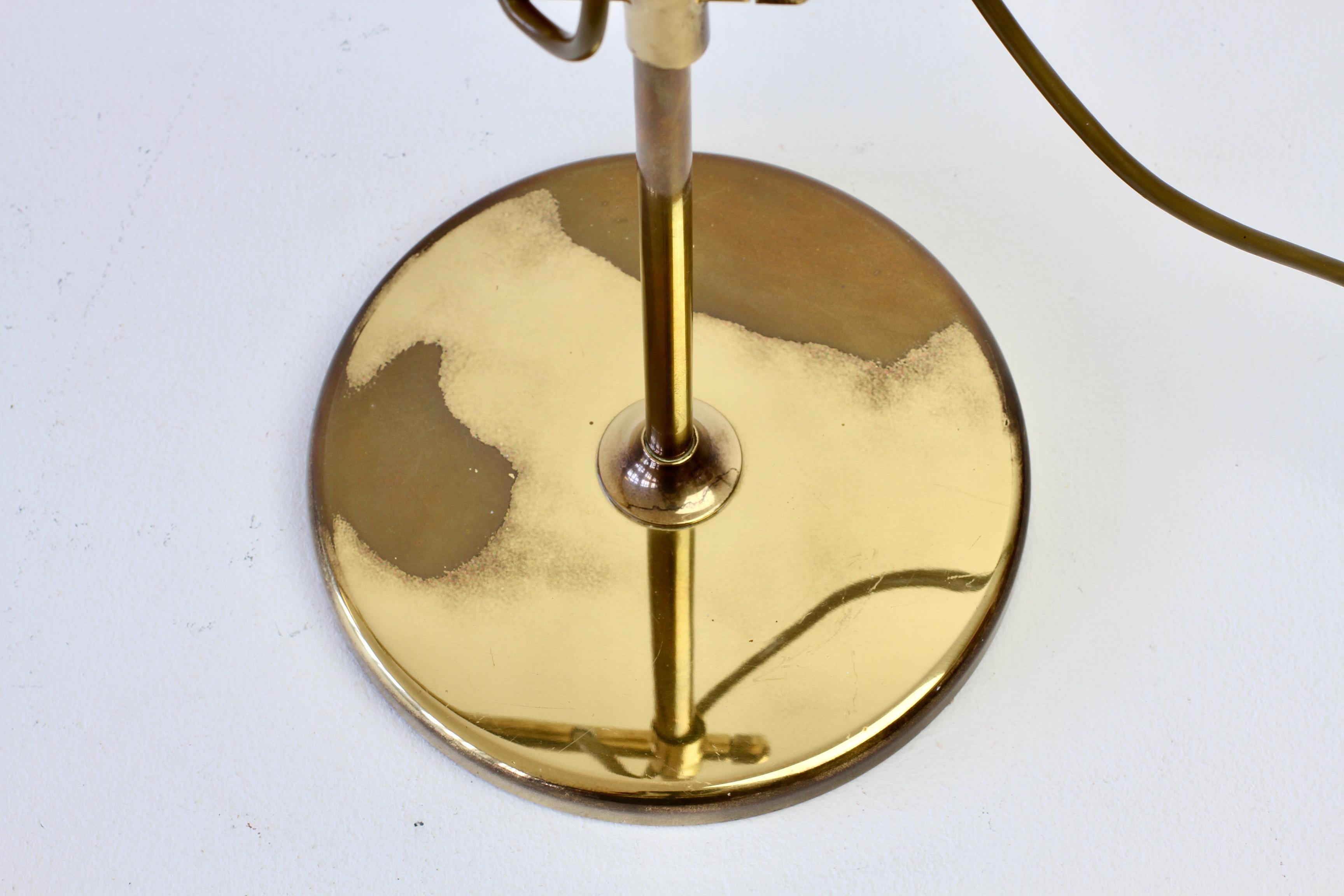 Florian Schulz Mid-Century Vintage Modernist Brass Adjustable Table Lamp c.1970 For Sale 7